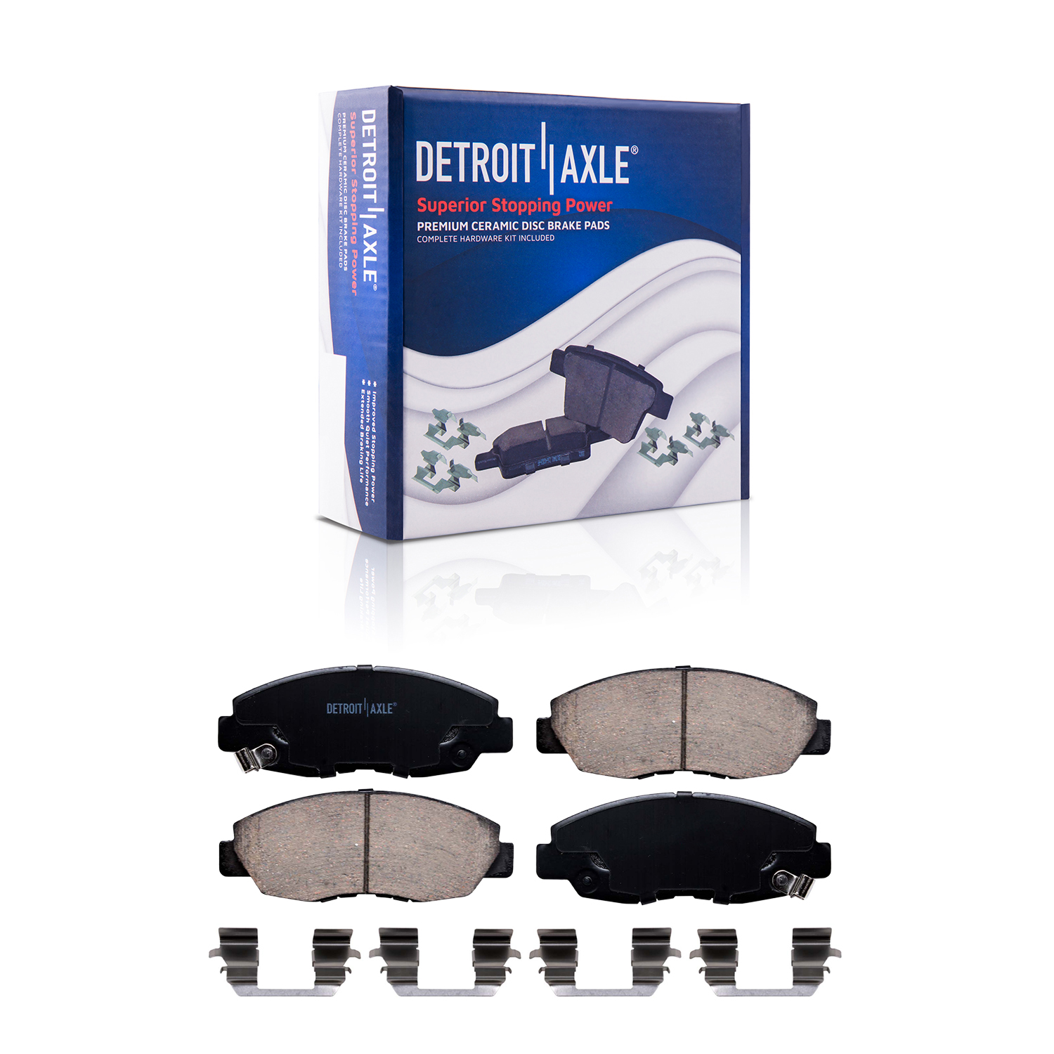 Detroit Axle - Front Rear Rotors Ceramic Brake Pads for 2006-2011 Honda Civic — image 6
