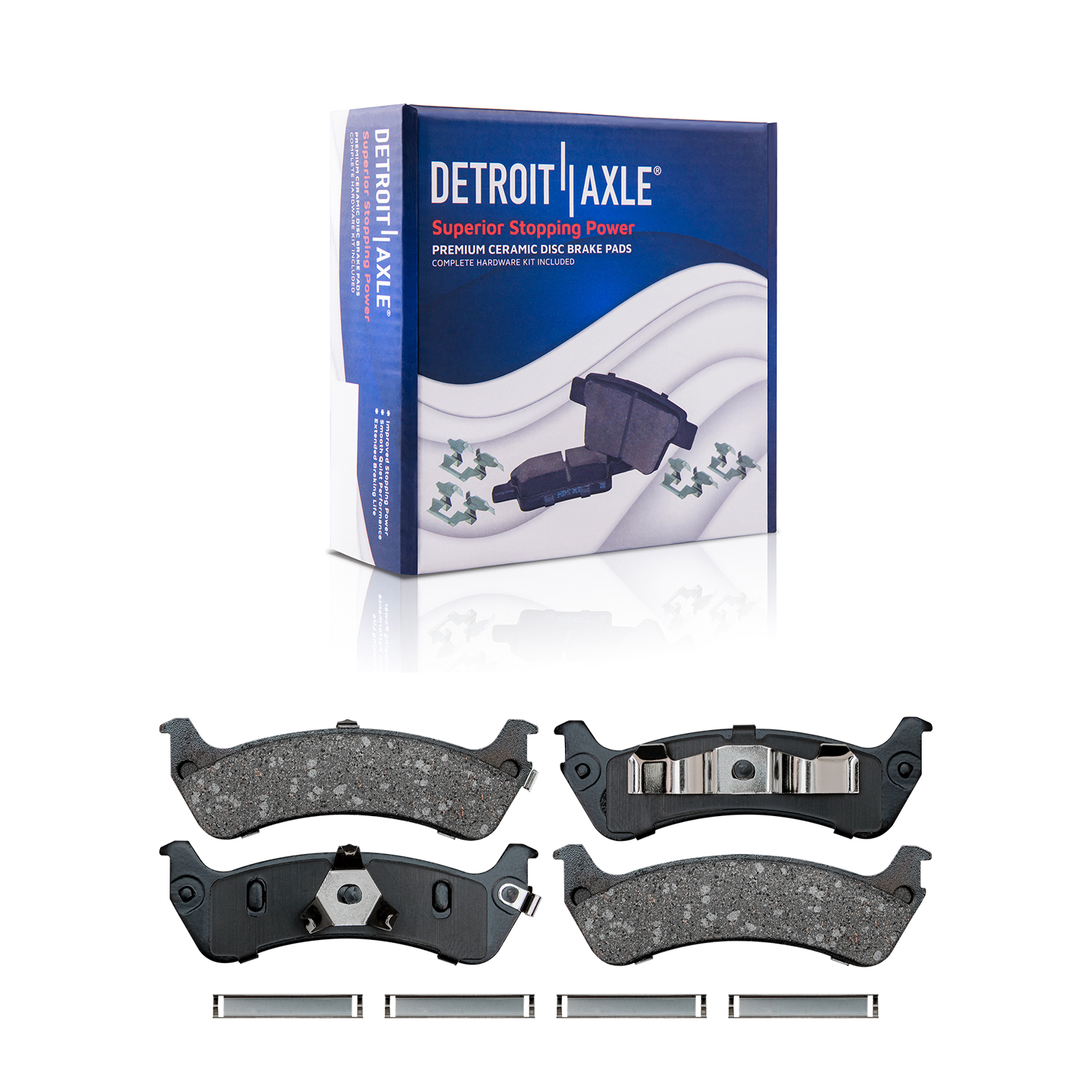Detroit Axle - 2WD Front  Rear Disc Rotors Ceramic Brake Pads for Ford Explorer — image 7