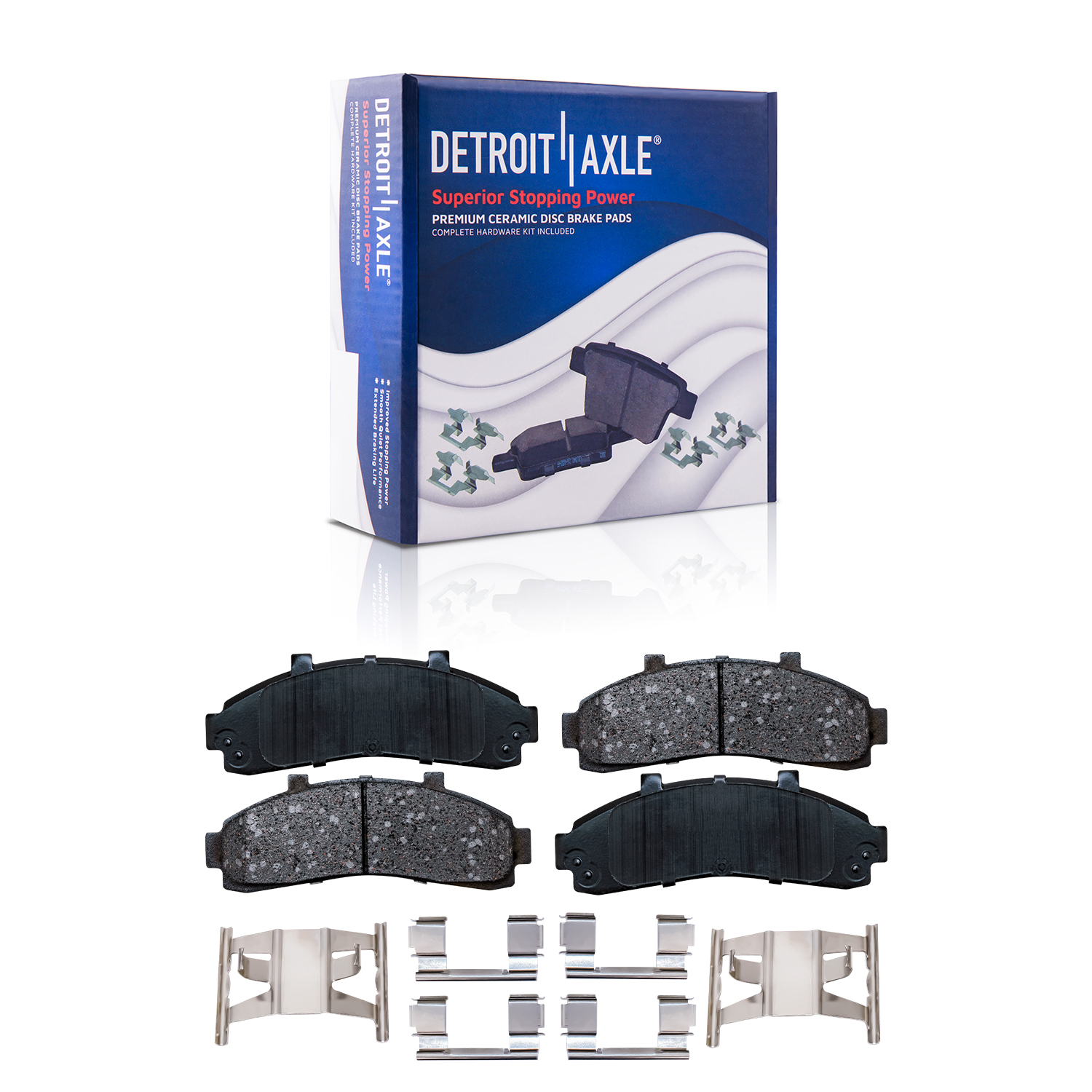 Detroit Axle - 2WD Front  Rear Disc Rotors Ceramic Brake Pads for Ford Explorer — image 6