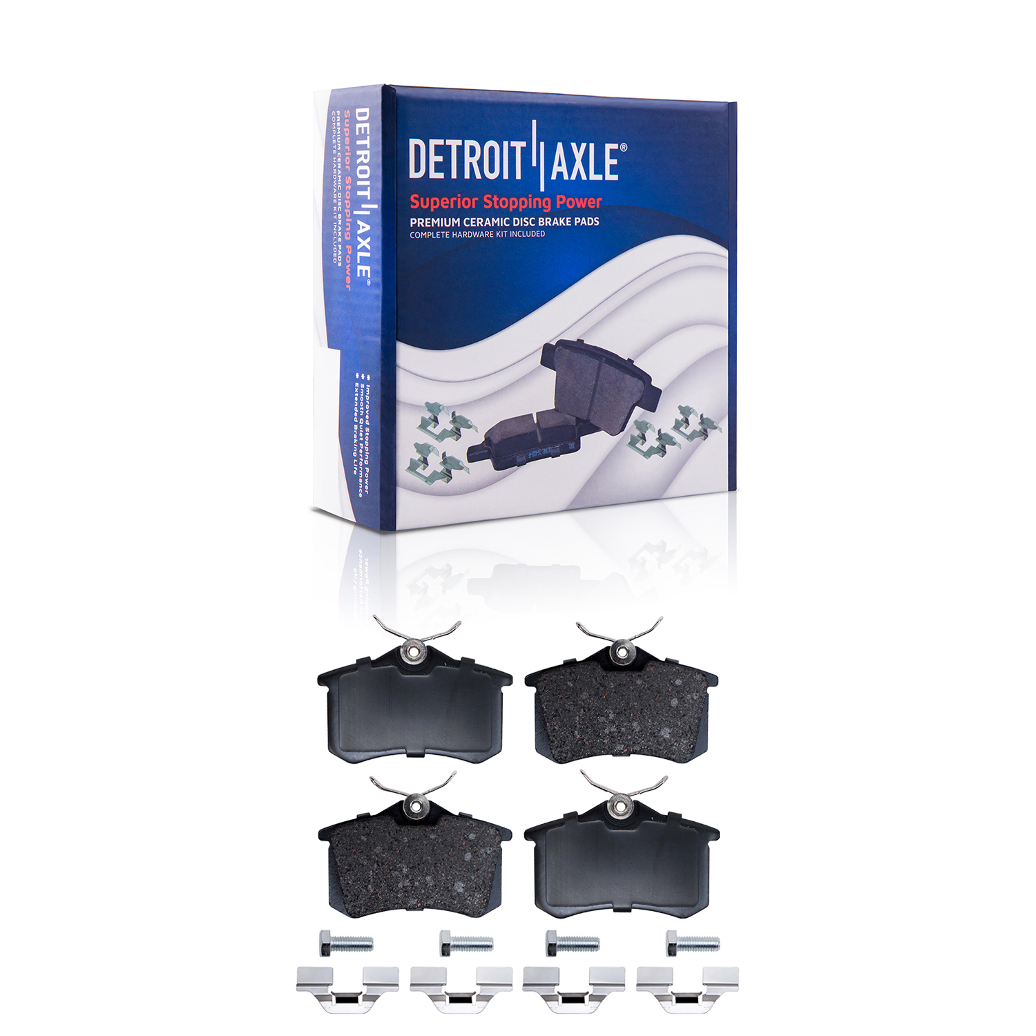 Detroit Axle - Front  Rear Disc Rotors Brake Pads for VW Beetle Golf City Jetta — image 7