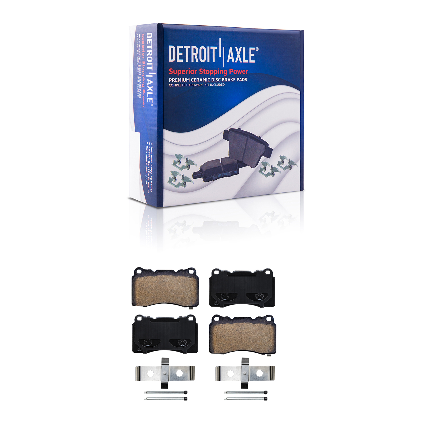 Detroit Axle - Front  Rear Rotors Ceramic Brake Pads for 2011-2014 Ford Mustang — image 6