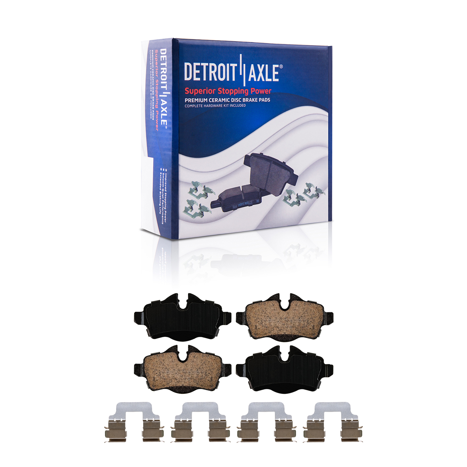Detroit Axle - Front  Rear Drilled Rotors Brake Pads for 2014 2015 Mini Cooper — image 7