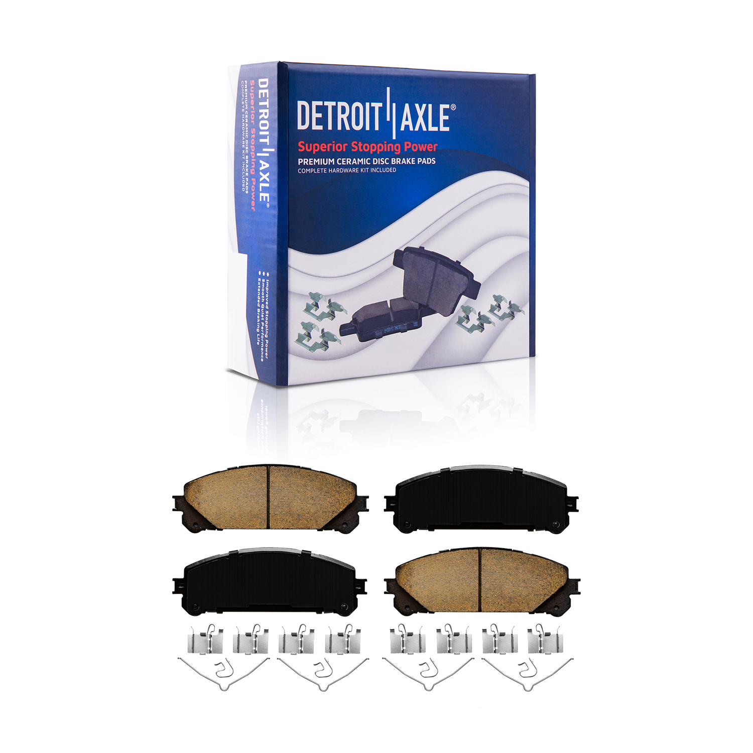 Detroit Axle - Front  Rear Rotors Brake Pads for 2008-2014 Toyota Highlander — image 6