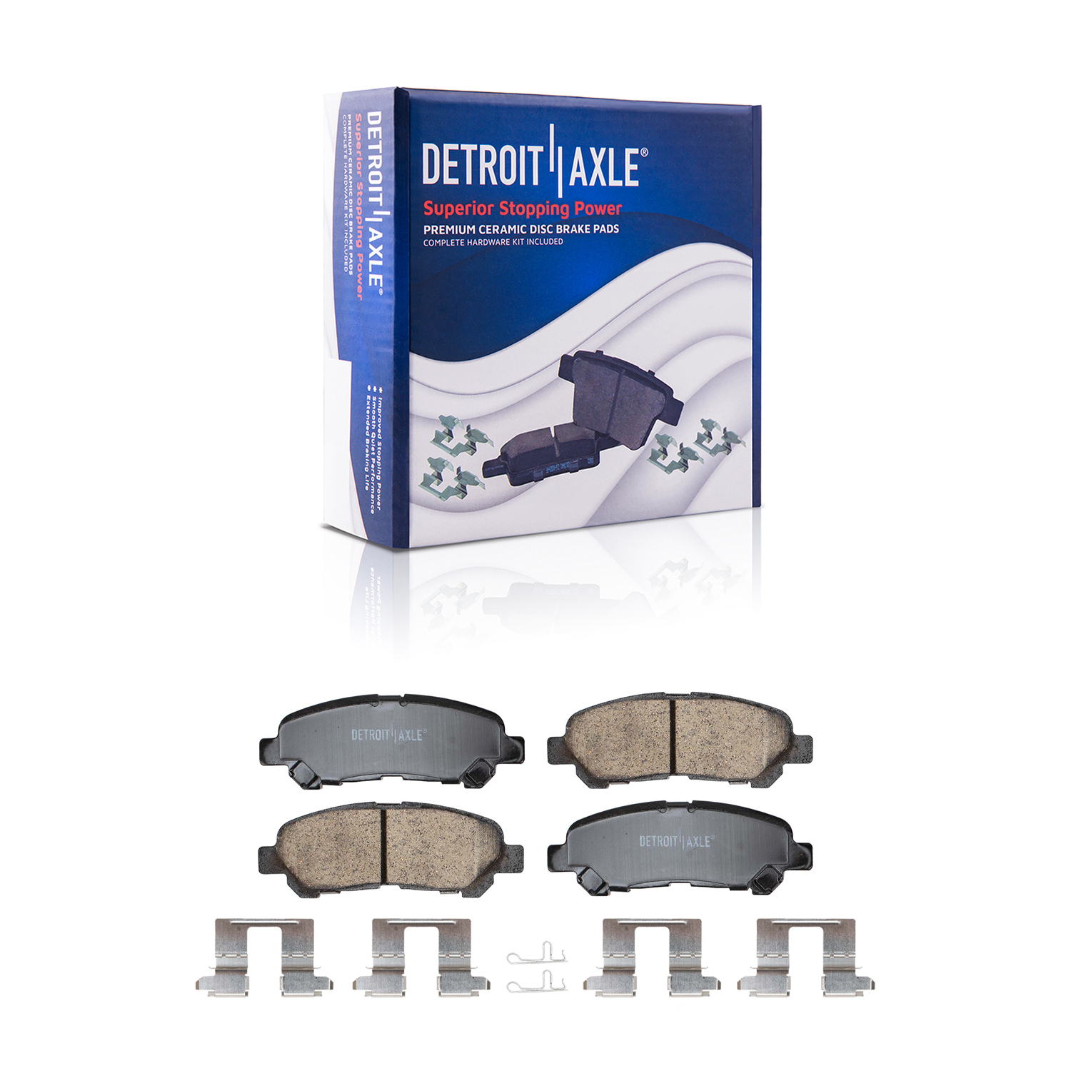 Detroit Axle - Front  Rear Rotors Brake Pads for 2008-2014 Toyota Highlander — image 7