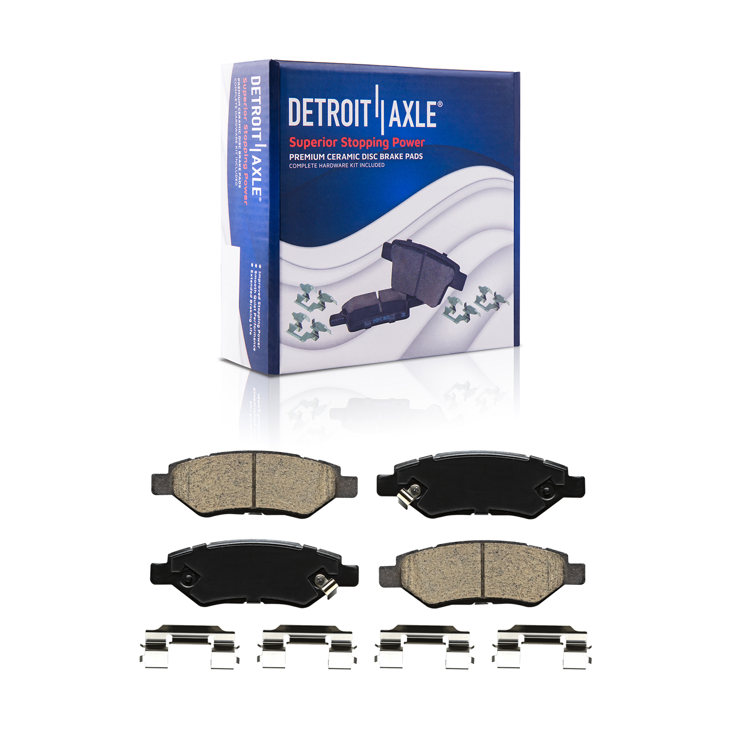 Detroit Axle - Front  Rear Drilled Rotors Brake Pads for Cadillac SRX Saab 9-4X — image 6
