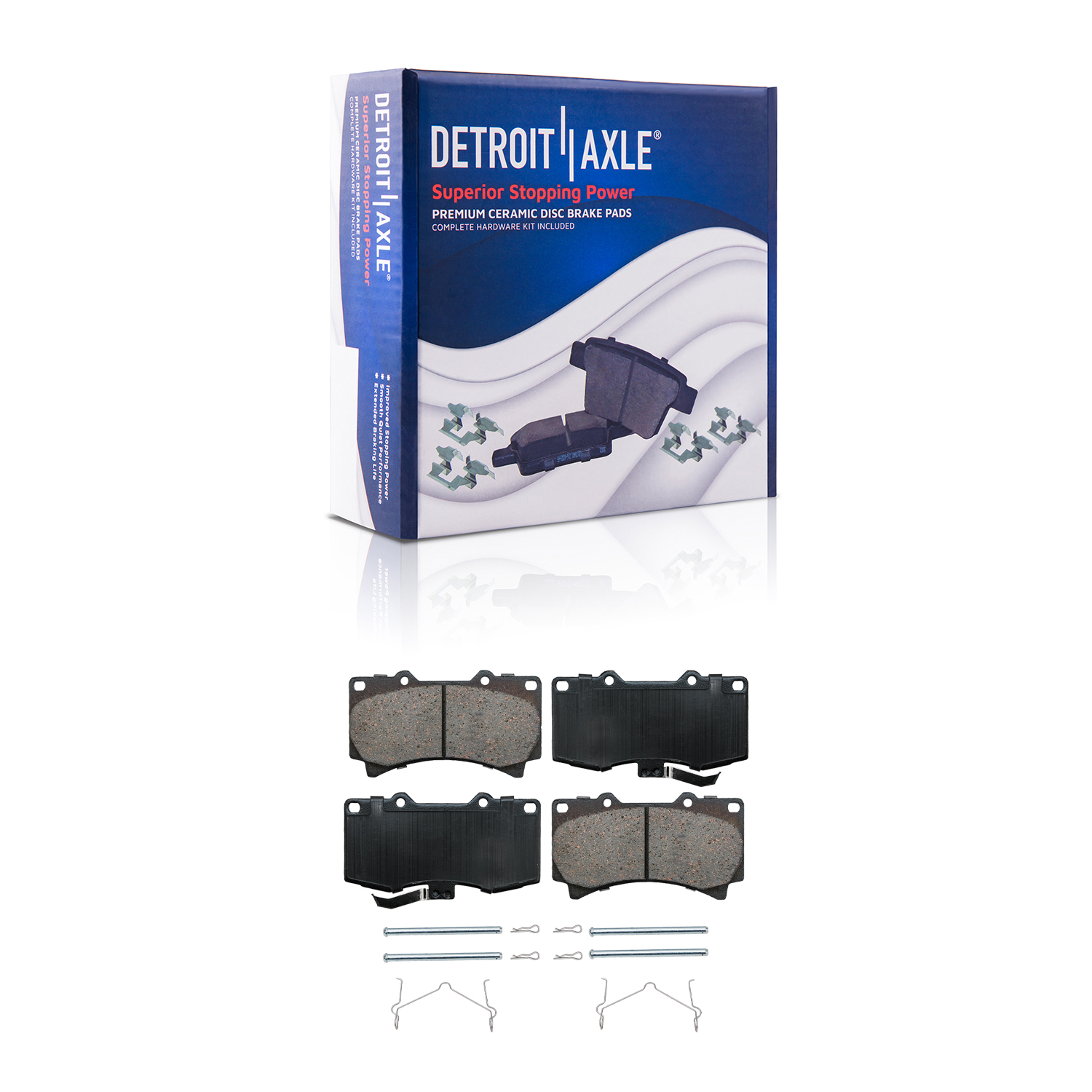 Detroit Axle - Front Rear Drilled Rotors Brake Pads for 2006-2010 Hummer H3 H3T — image 6