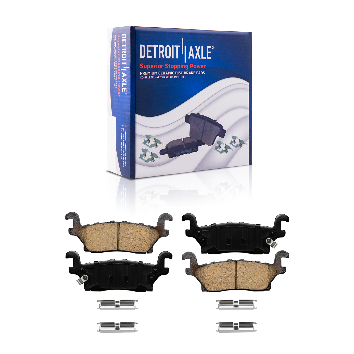 Detroit Axle - Front Rear Drilled Rotors Brake Pads for 2006-2010 Hummer H3 H3T — image 7