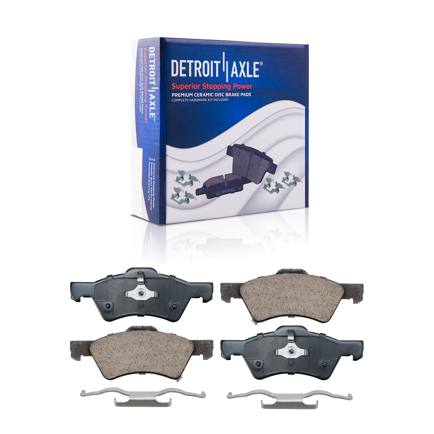 Detroit Axle - Front Rear Rotors Break Pads for Chrysler Town  Country Caravan — image 6