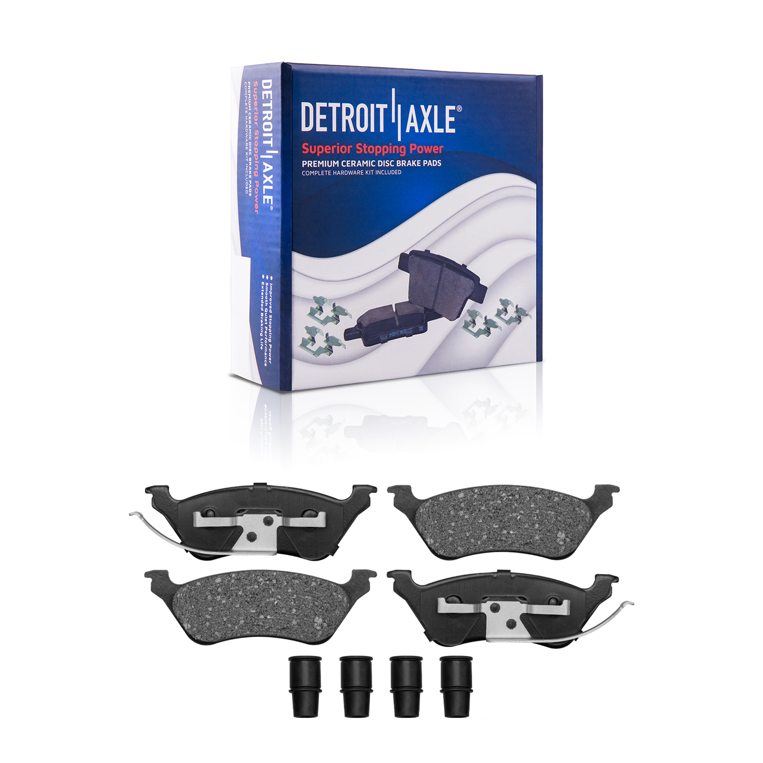 Detroit Axle - Front Rear Rotors Break Pads for Chrysler Town  Country Caravan — image 7