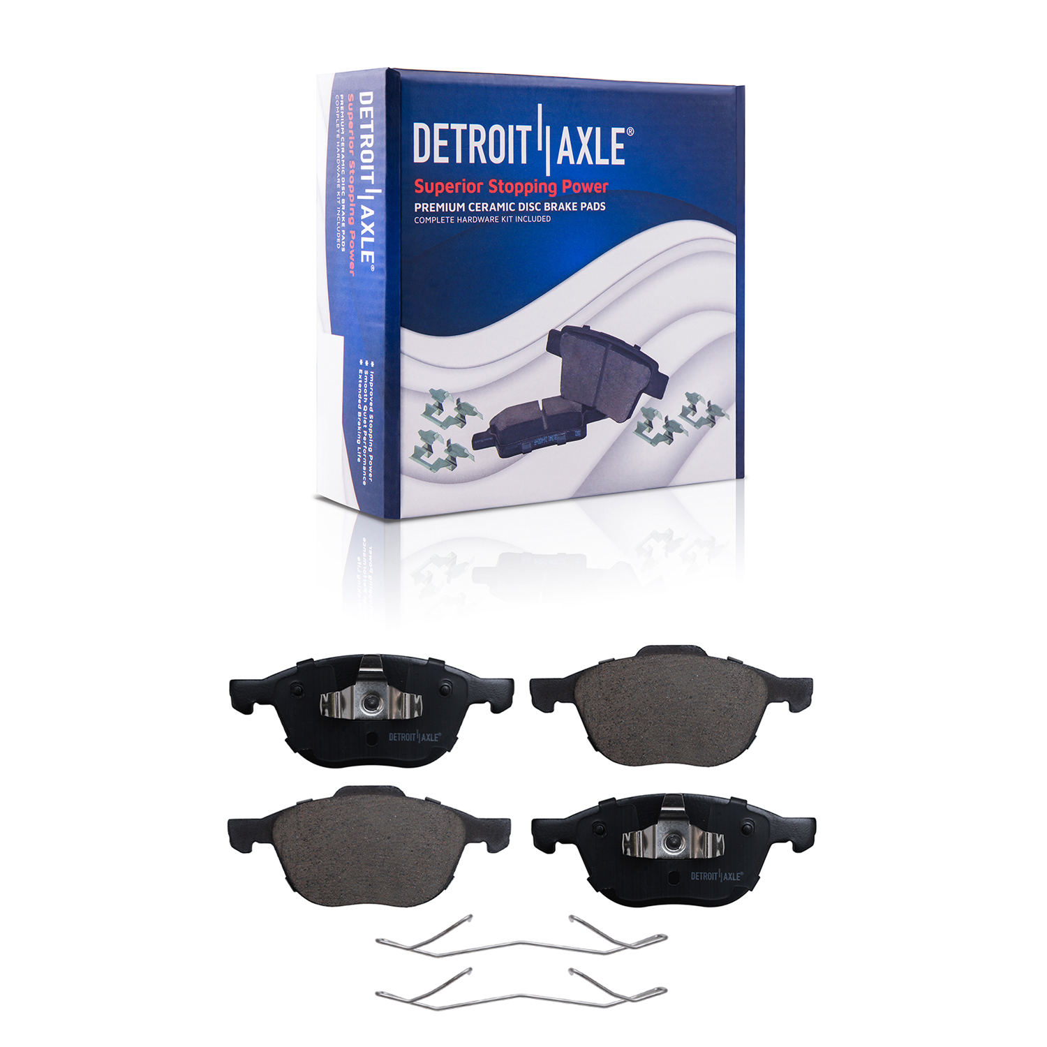 Detroit Axle - Front  Rear Rotors Ceramic Brake Pads for 2005 2006-2013 Mazda 3 — image 6