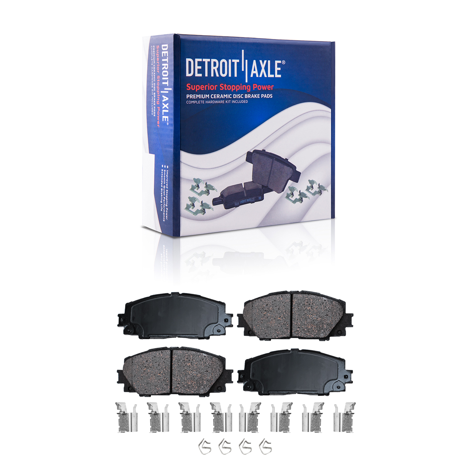 Detroit Axle - Front  Rear Disc Rotors Brake Pads for 2011-2017 Lexus CT200h — image 6