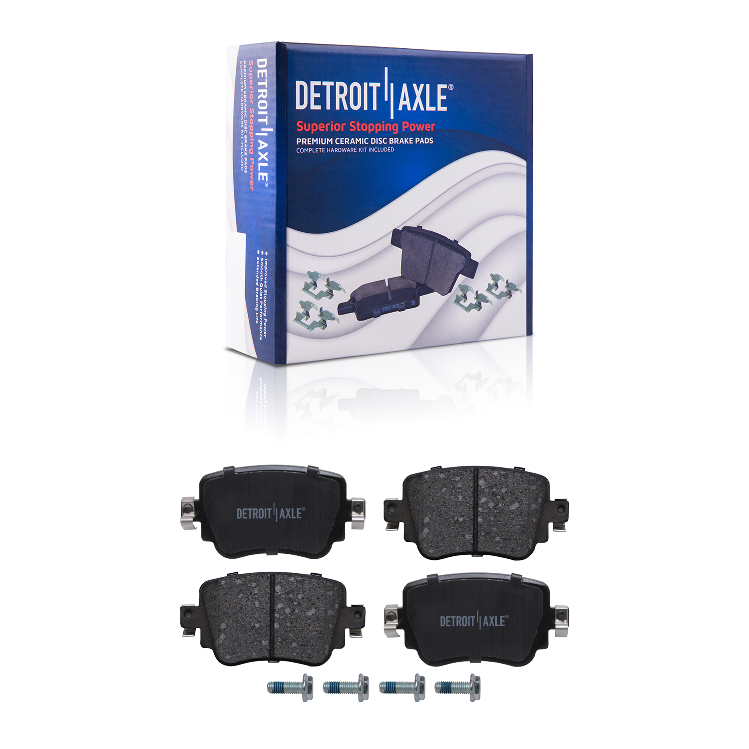 Detroit Axle - Front  Rear Disc Rotors Brake Pads for 2016-2018 Audi Q3 Quattro — image 7