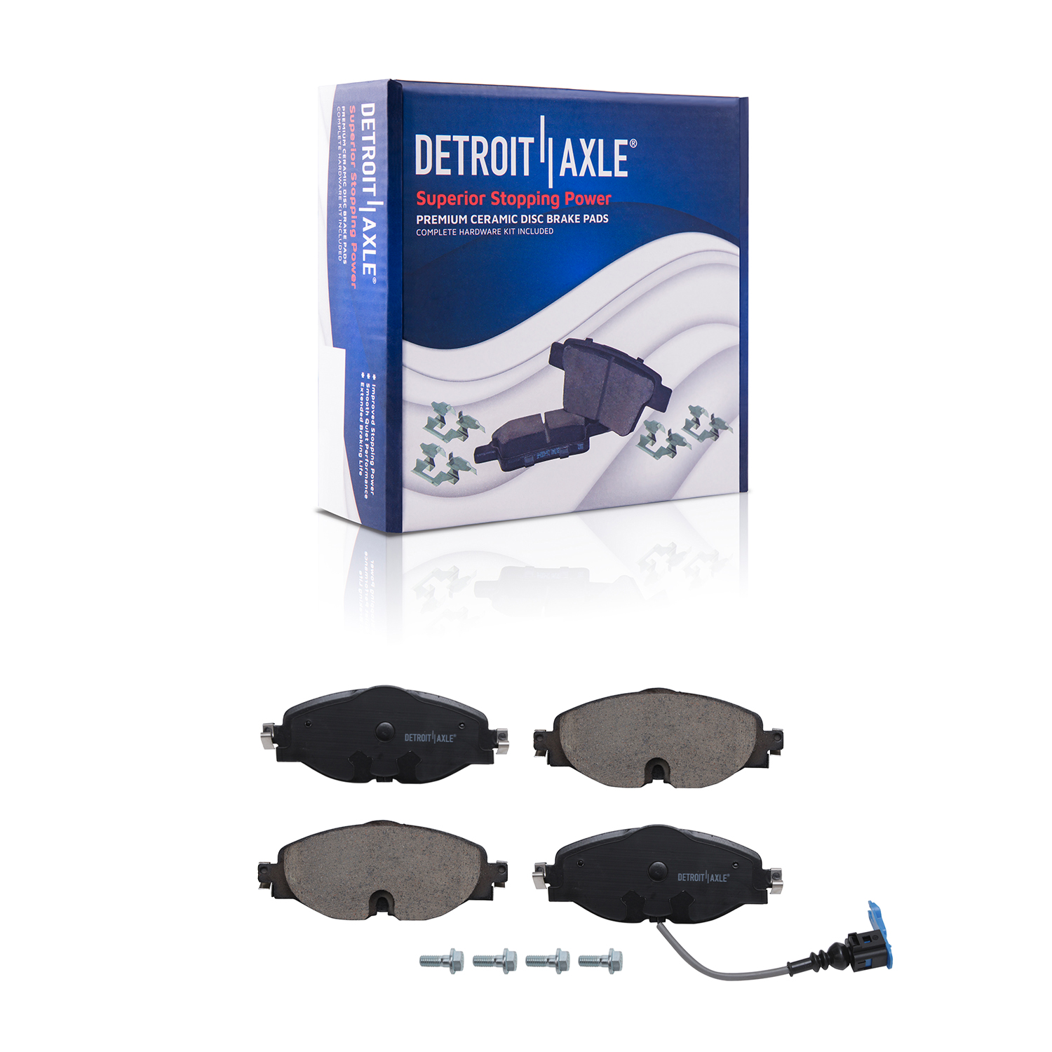 Detroit Axle - Front  Rear Disc Rotors Brake Pads for 2019-21 Volkswagen Jetta — image 6