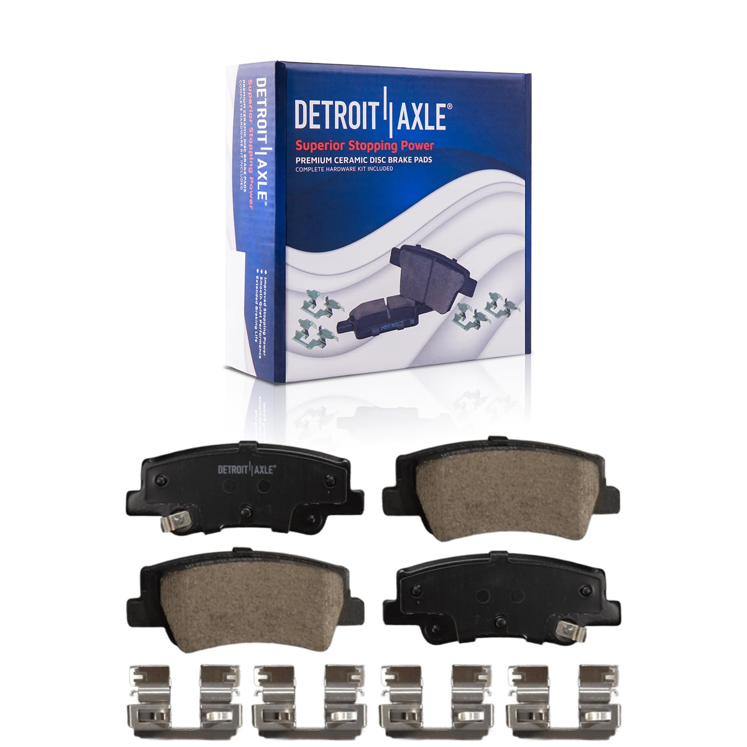 Detroit Axle - Front  Rear Drilled Rotors Brake Pads for Hyundai Sonata Kia K5 — image 7
