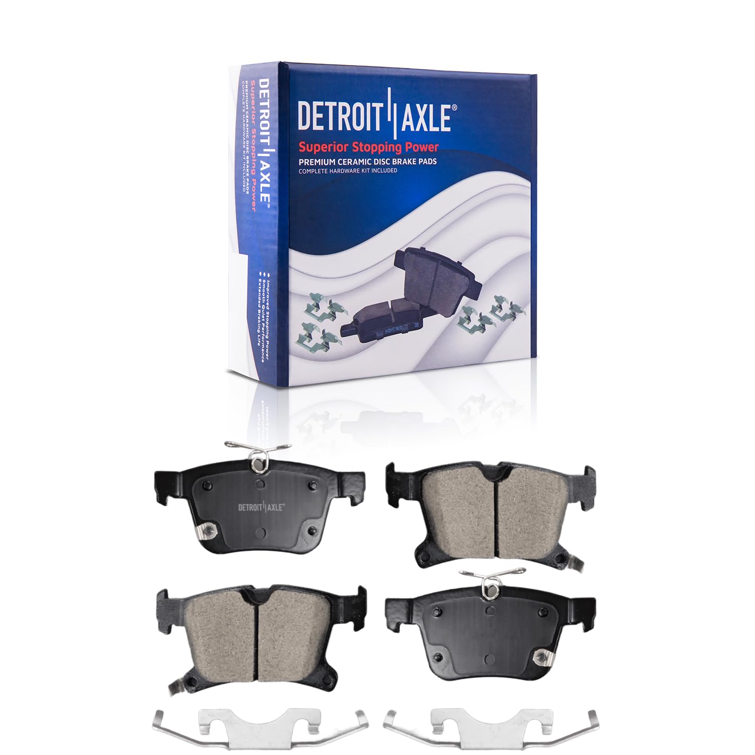 Detroit Axle - Front  Rear Drilled Rotors Brake Pads for Chrysler Pacifica — image 7