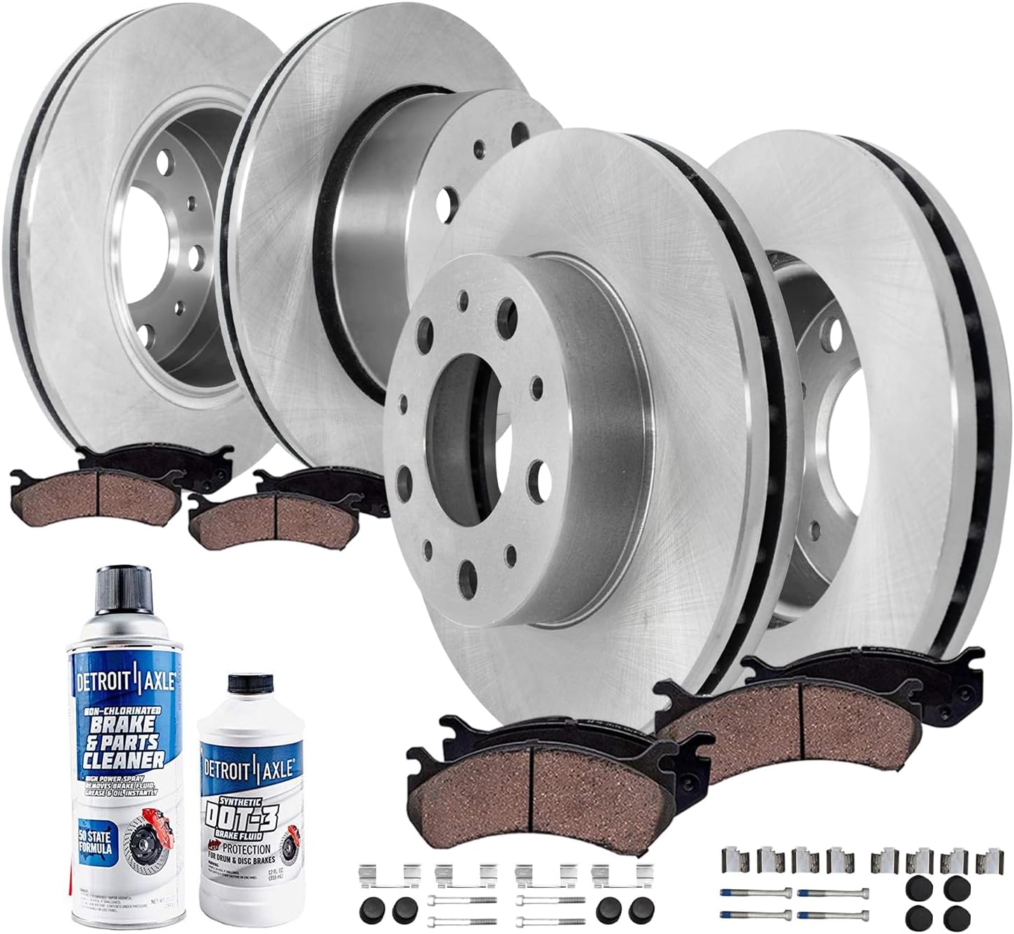 10pc Front & Rear Disc Rotors and Ceramic Brake Pads Kit