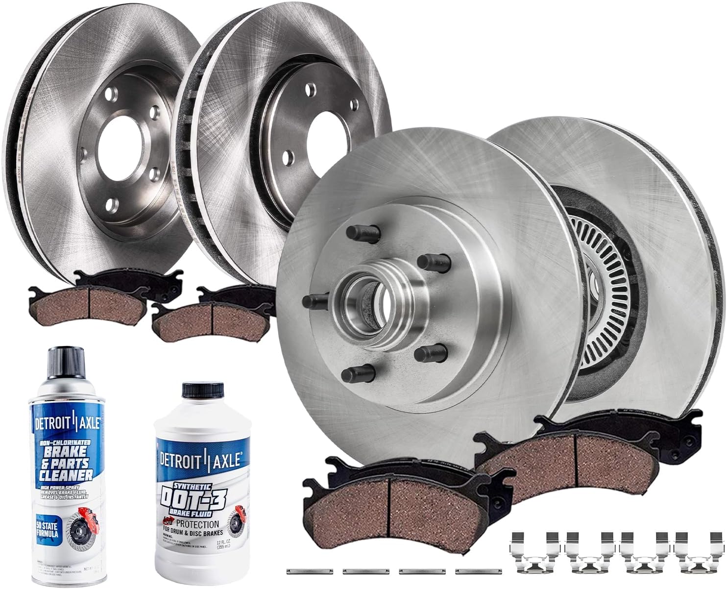 10pc Front & Rear Disc Rotors and Ceramic Brake Pads Kit