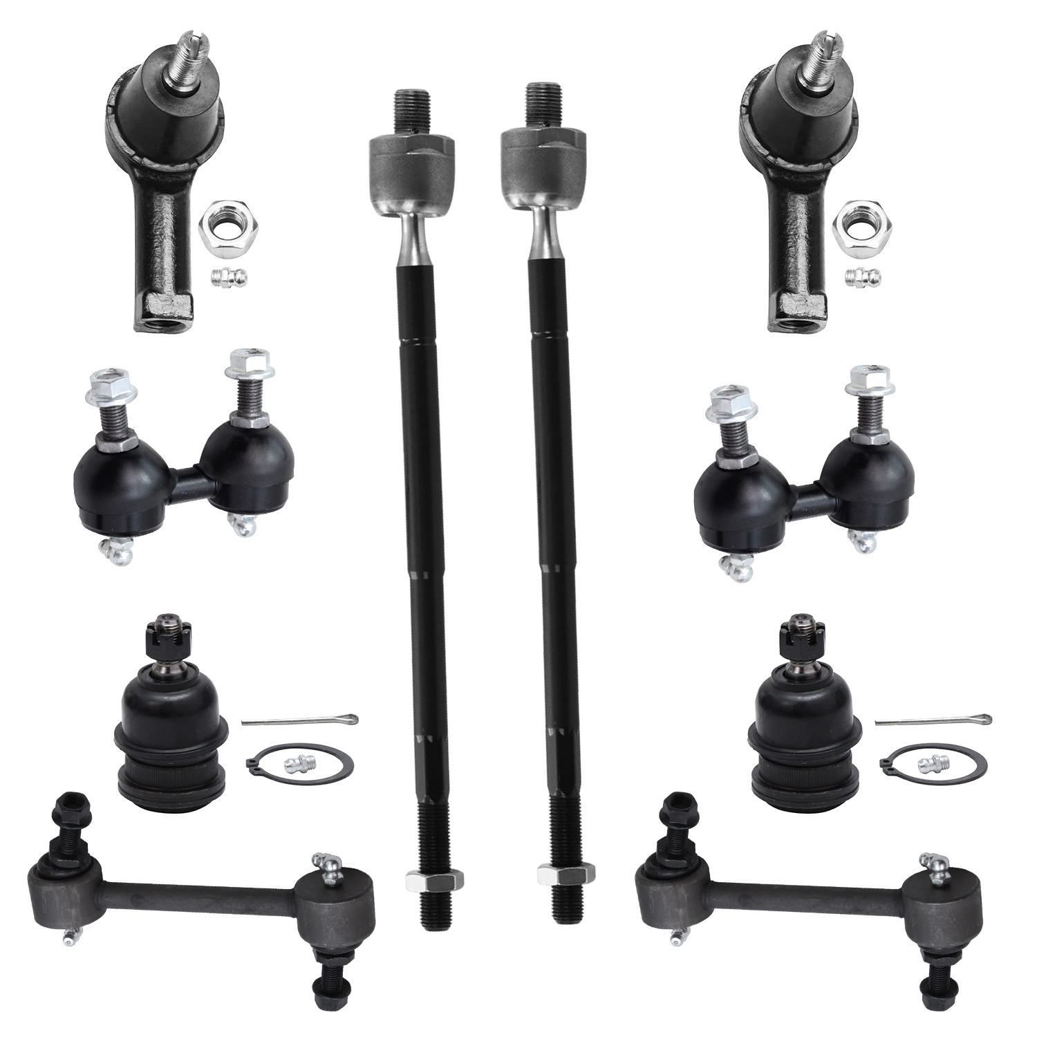 10pc Front & Rear Sway Bar Links Tie Rods Lower Ball Joints Suspension Kit