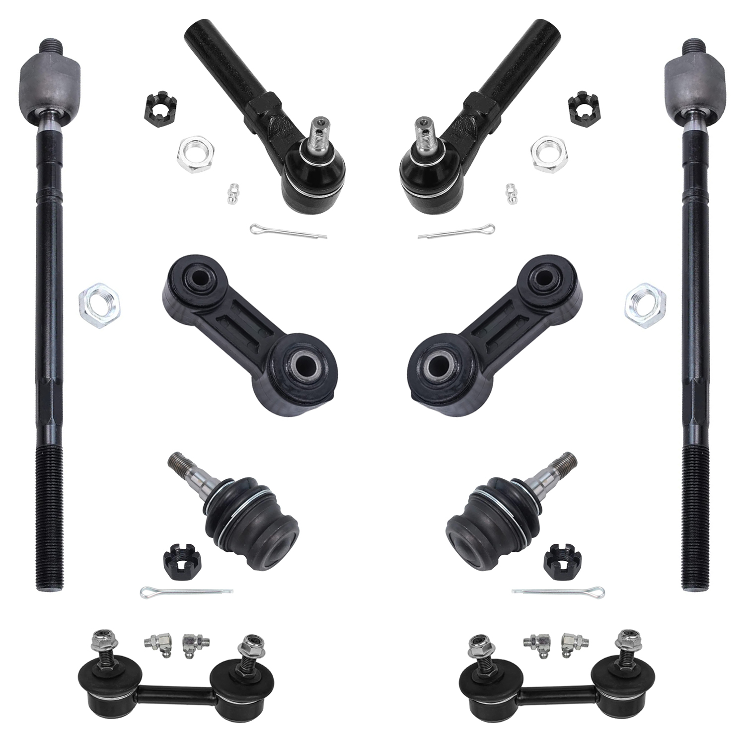 thumbnail image 2 of 8pc Front Lower Ball Joints & Tie Rod Ends Kit For Subaru Forester Impreza 03-13 2 of 3