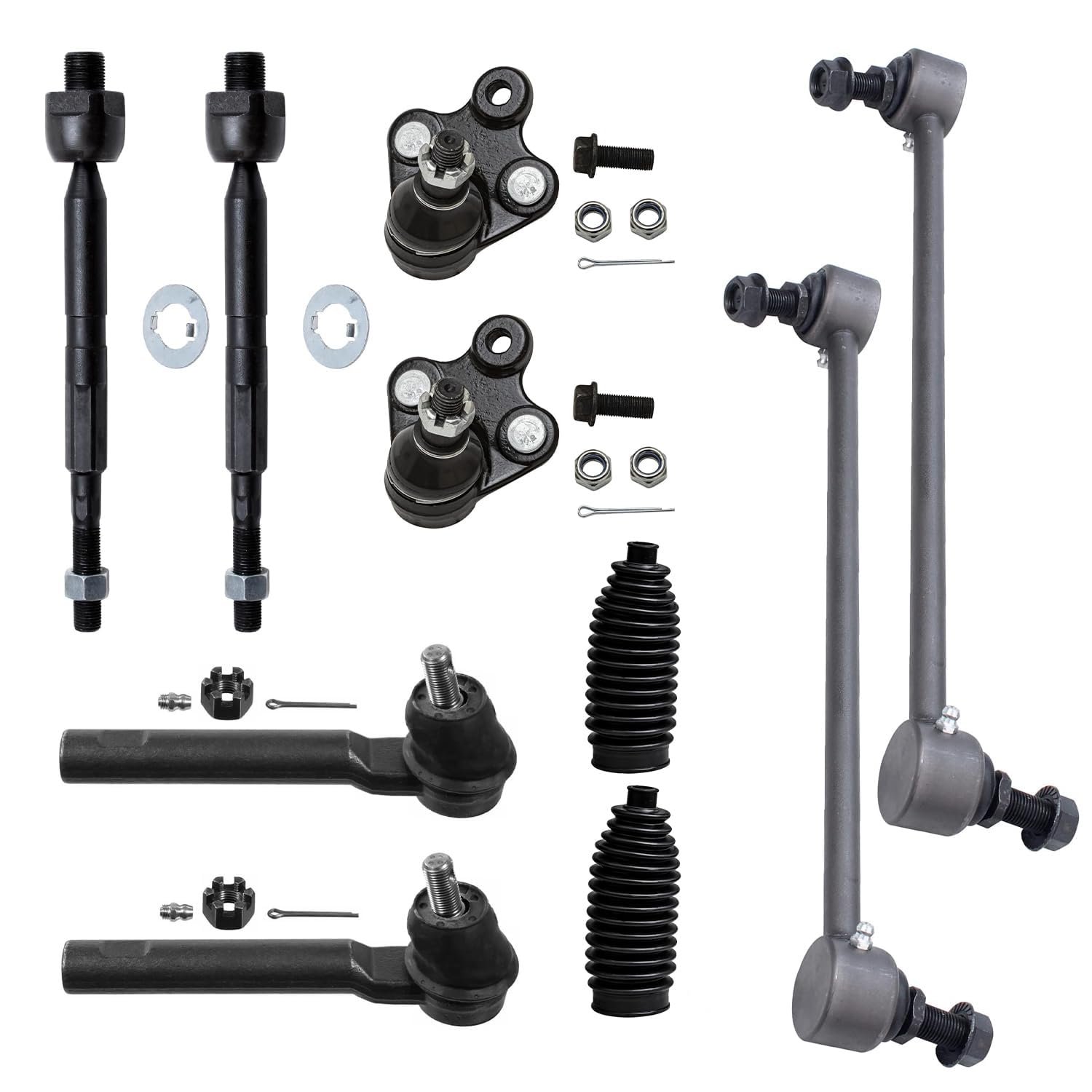 Autodayplus 8pc Front Suspension Kit For 2009-2013 Honda Fit – Control Arms, Ball Joints, Tie Rods