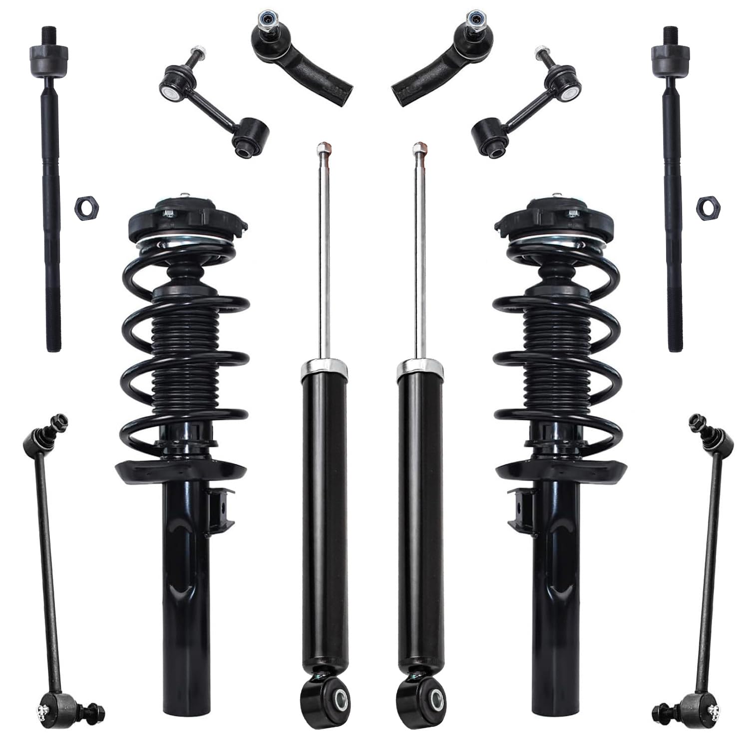 12pc Front Struts Rear Shocks Sway Bar Links Suspension Kit