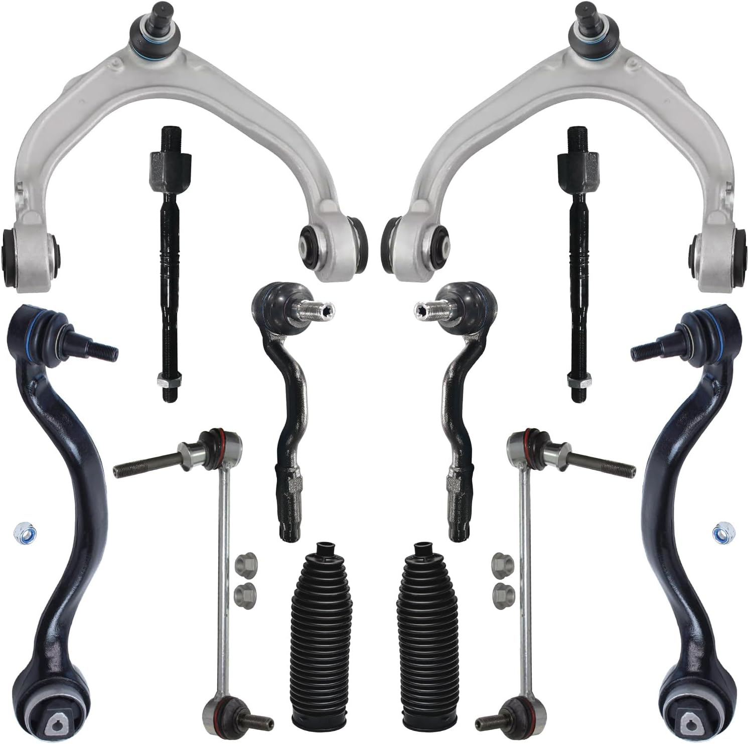 12pc Front Upper Lower Forward Control Arms Sway Bar Links Suspension Kit