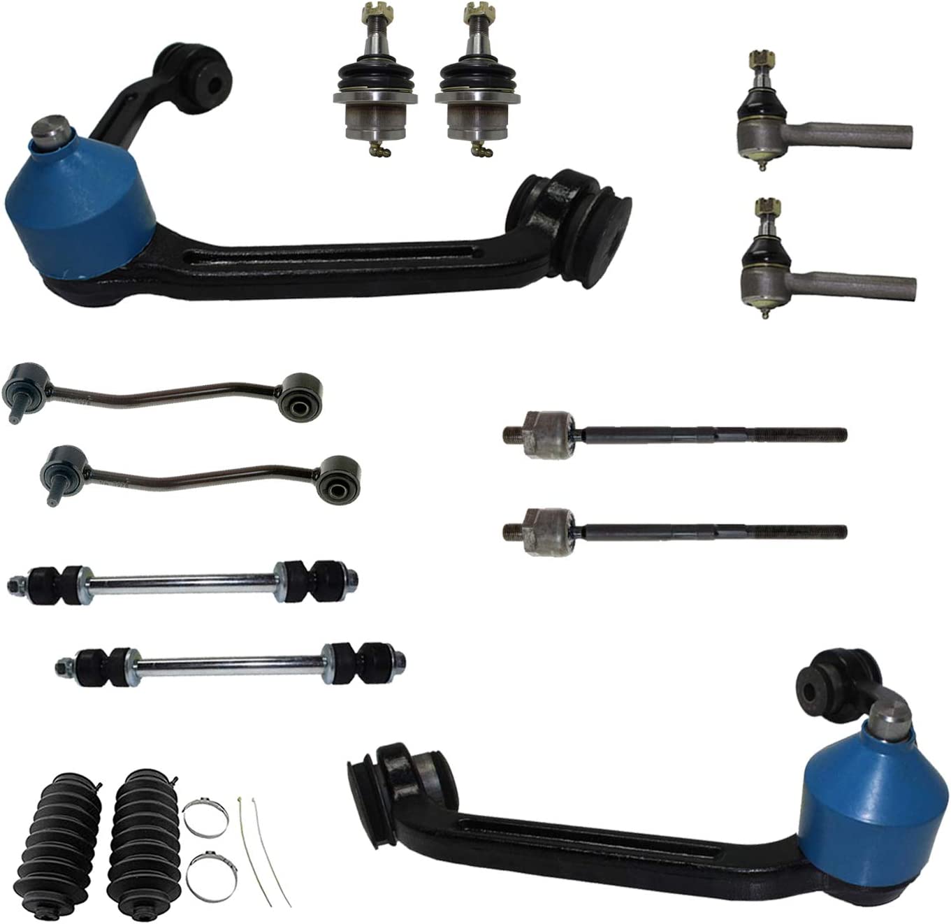Kit Bracci Di Controllo Superiori Anteriori TadaMark Con Tiranti E Stabilizzatori Per Chevy Silverado 1500, Suburban, GMC Sierra, Cadillac Escalade 2007-2013