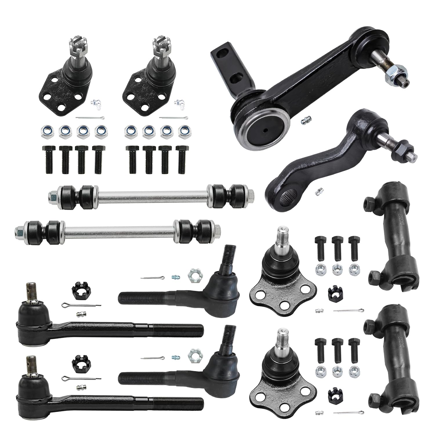 14pc Front Tie Rods Ball Joints Sway Bar Links Suspension Kit