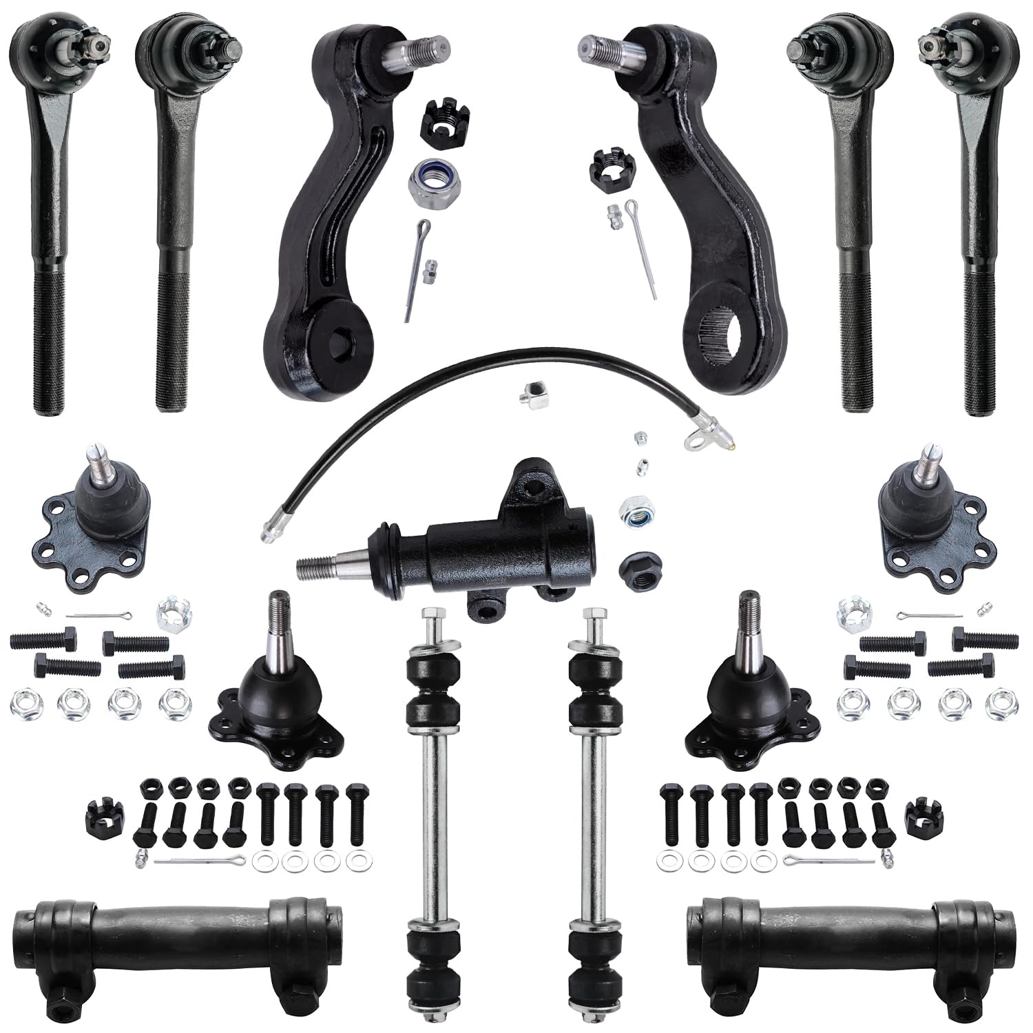 15pc Front Tie Rods Sway Bar Links Ball Joints Suspension Kit