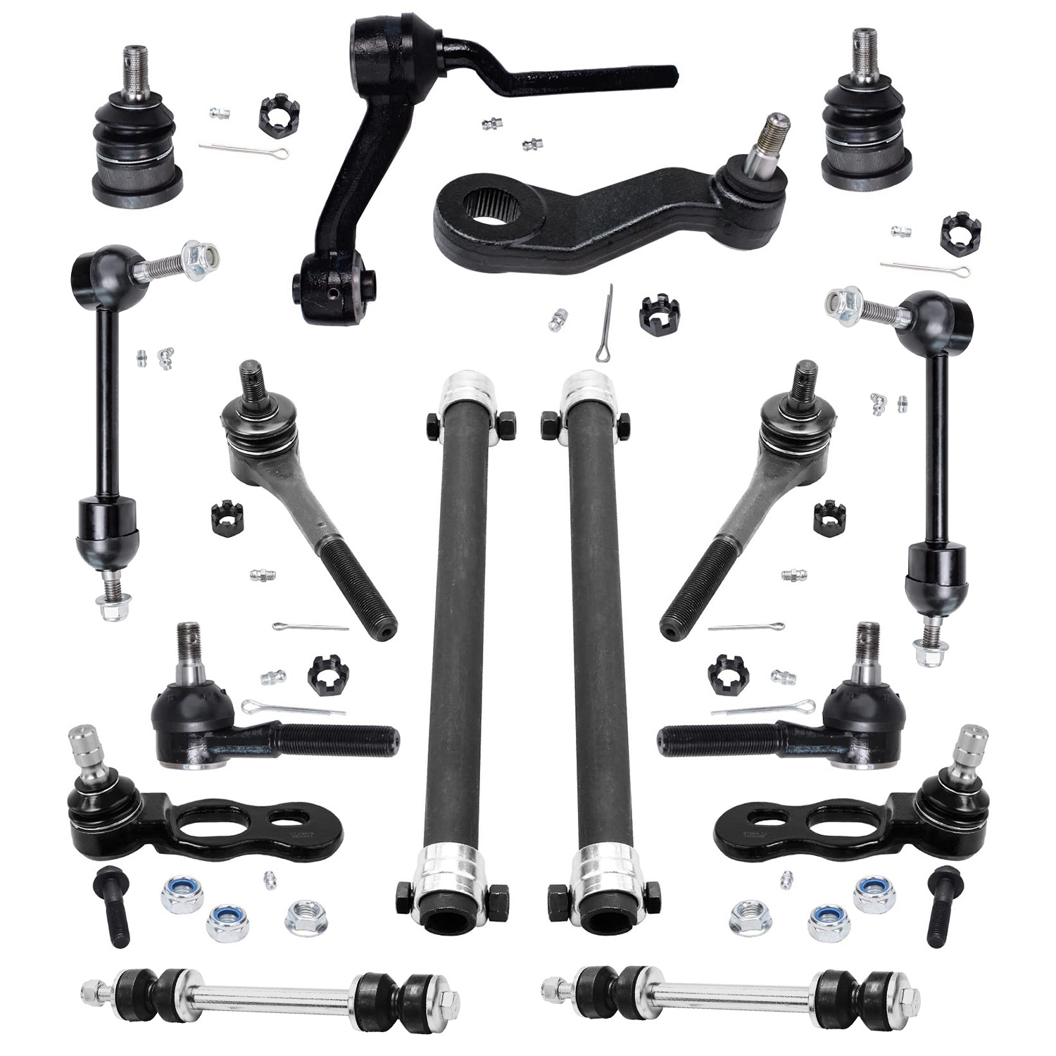 16pc Front Tie Rods Ball Joints Sway Bar Links Suspension Kit