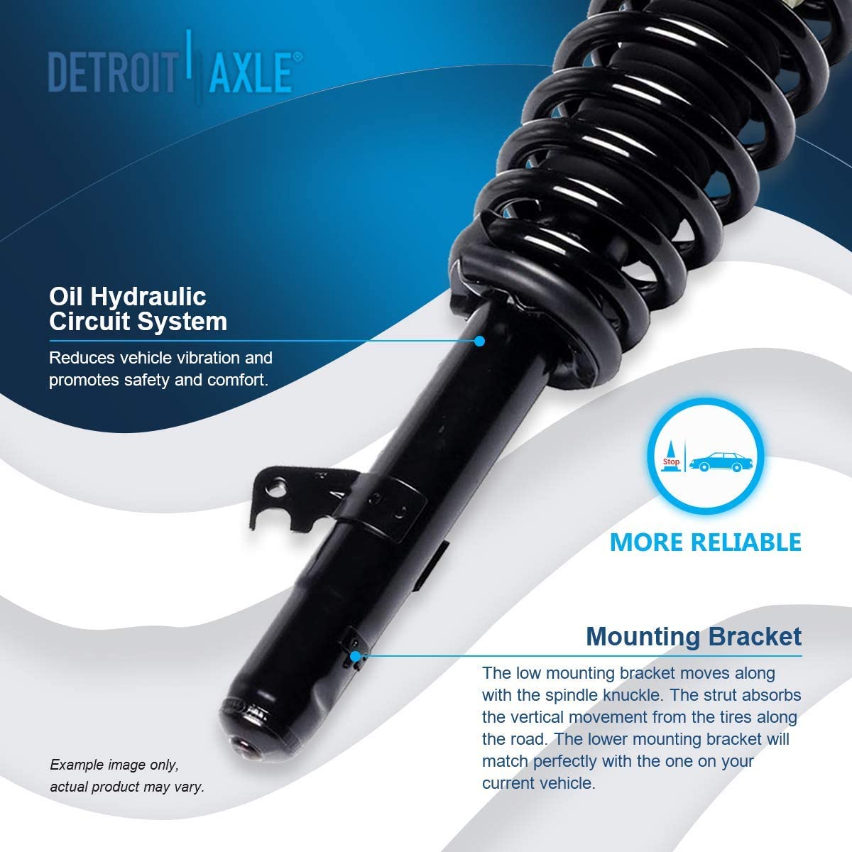 Detroit Axle Suspension Strut and Coil Spring Assembly 172261L_DA — image 5