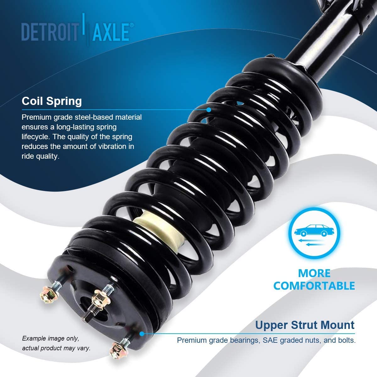 Detroit Axle Suspension Strut and Coil Spring Assembly 172261L_DA — image 3