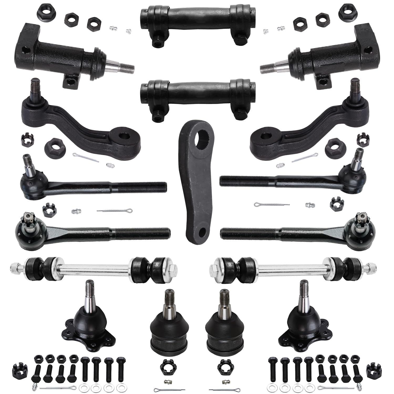 17pc Front Tie Rods Adjusting Sleeves Ball Joints Sway Bar Links Suspension Kit