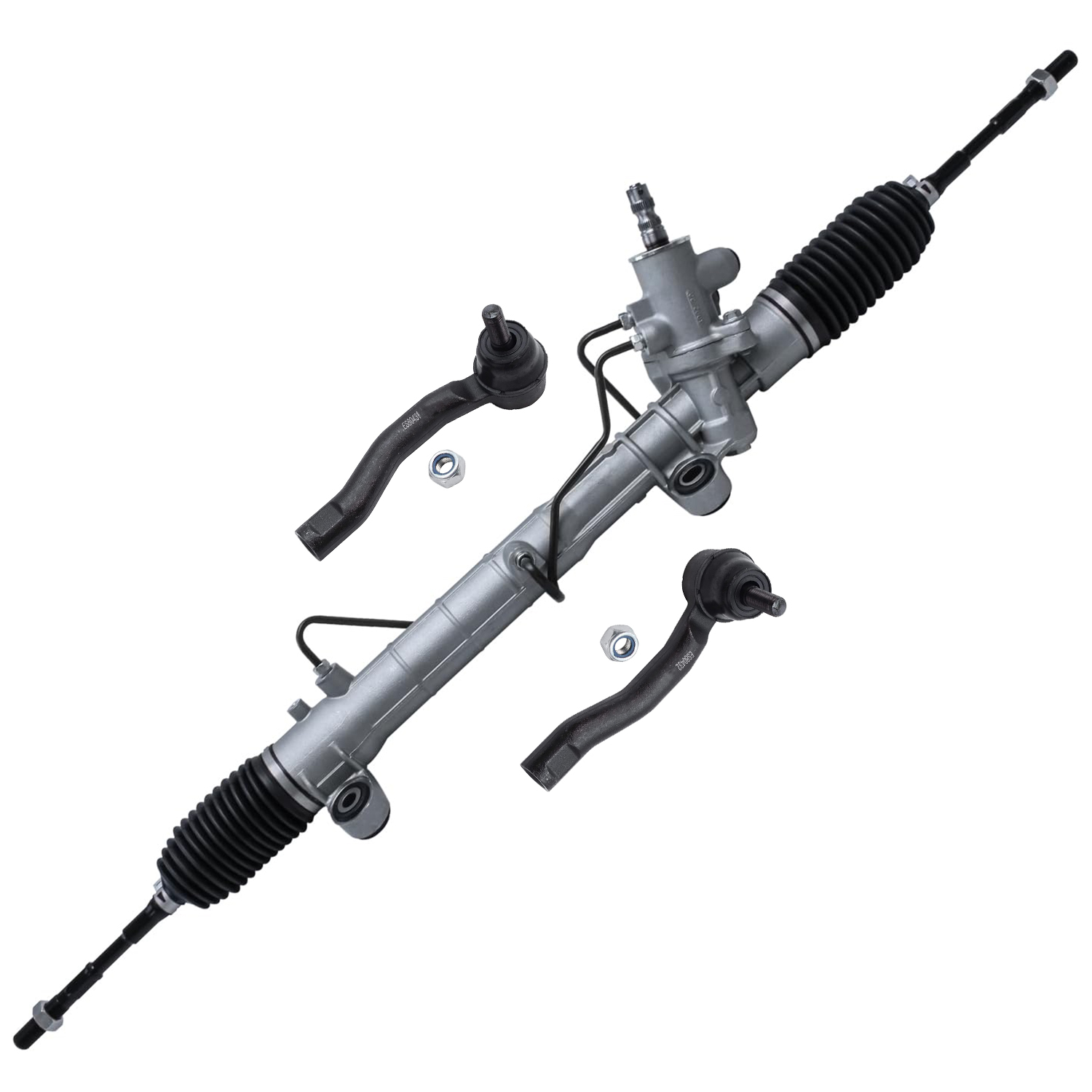 Front Power Steering Rack and Pinion Outer Tie Rods Suspension Kit