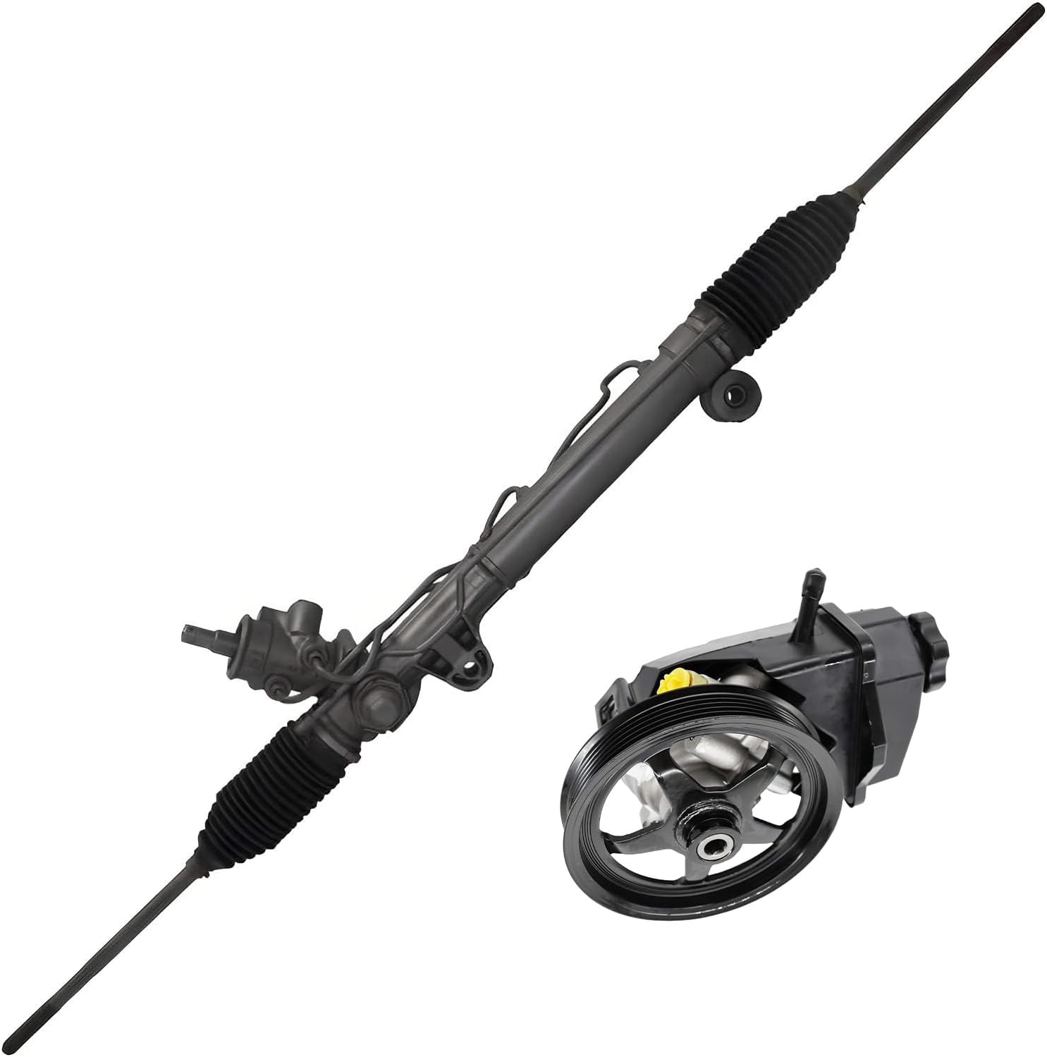 Power Steering Rack and Pinion Pump with Pulley & Reservoir Kit