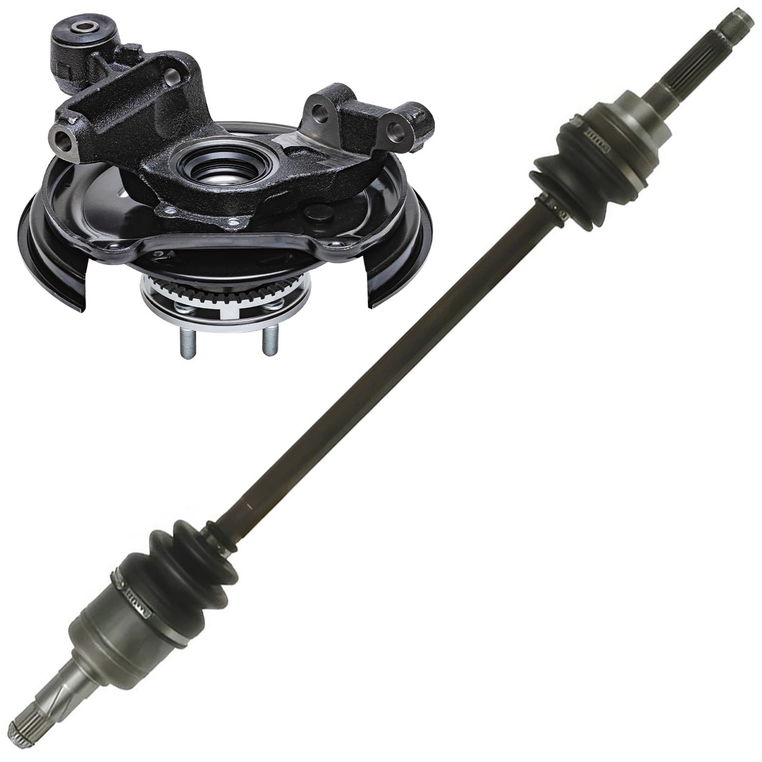 Rear Passenger Side CV Axle Steering Knuckle and Wheel Hub Bearing Kit