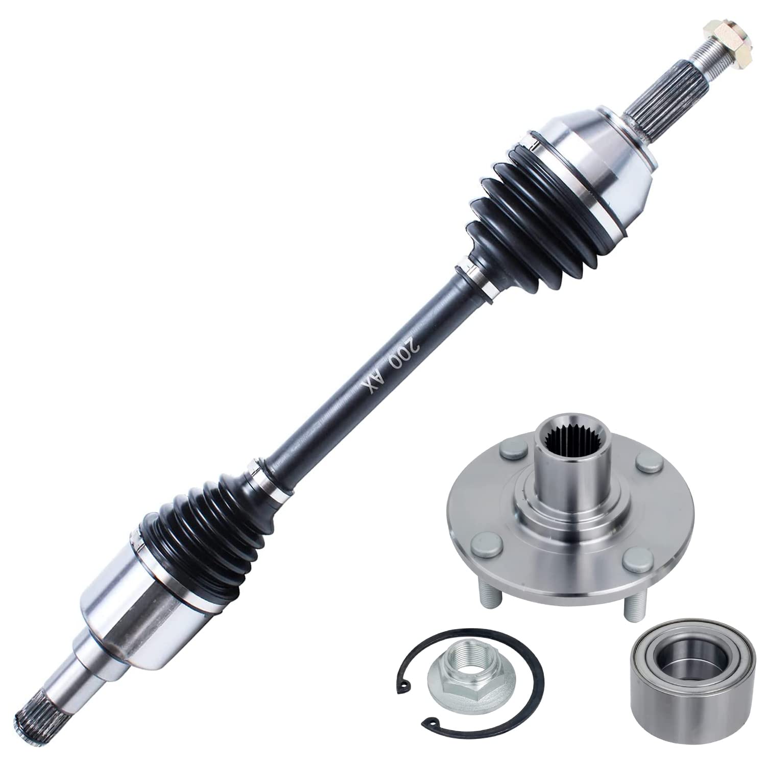 Front Left CV Axle Wheel Hub and Bearing Kit