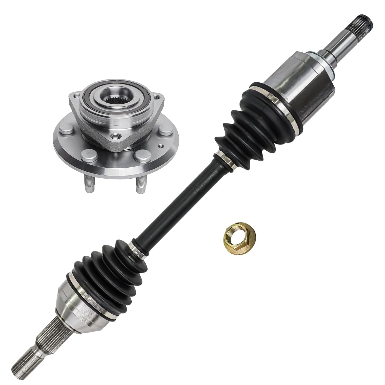 Front Left CV Axle Wheel Hub and Bearing Kit