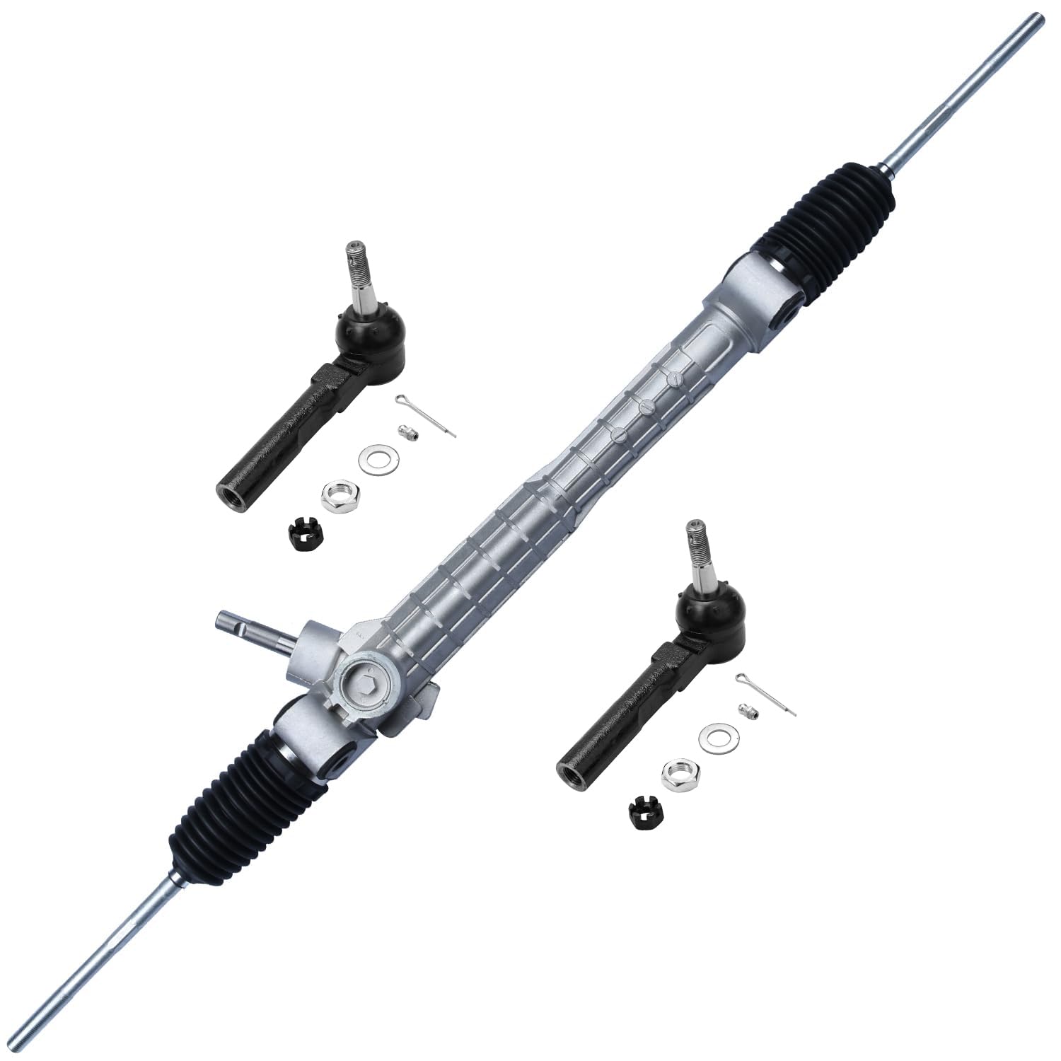 Front Power Steering Rack and Pinion Outer Tie Rods Suspension Kit
