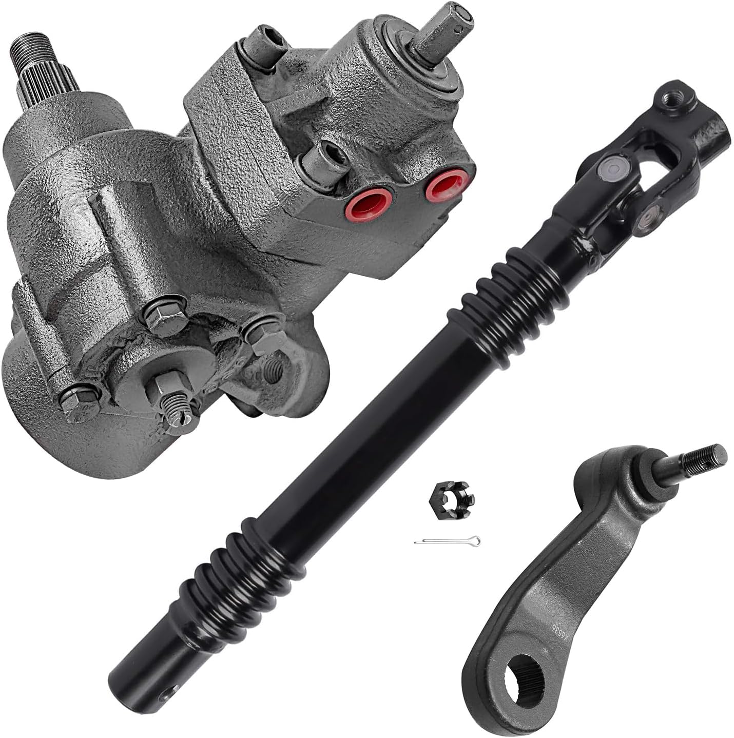 Gear Box Lower Intermediate Steering Shaft Pitman Arm Suspension Kit