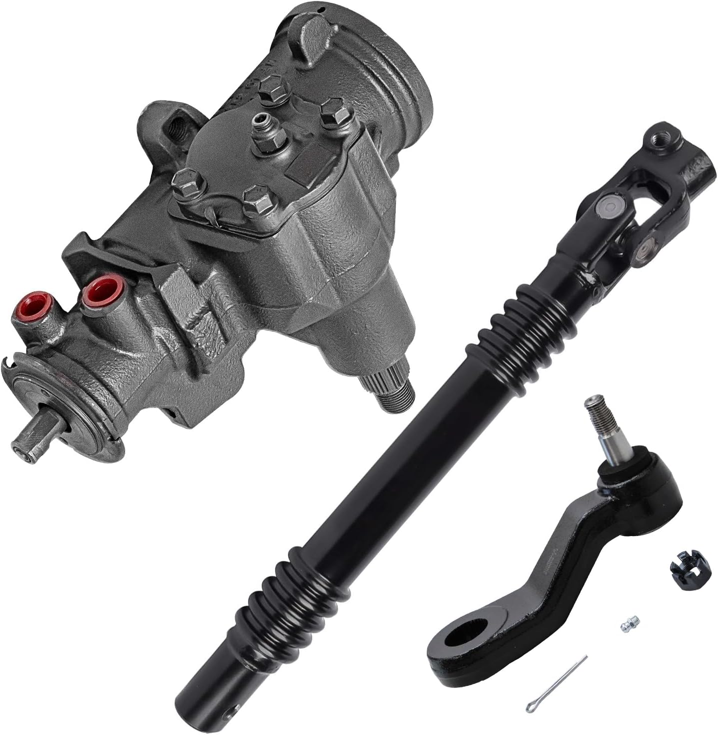 Gear Box Lower Intermediate Steering Shaft Pitman Arm Suspension Kit