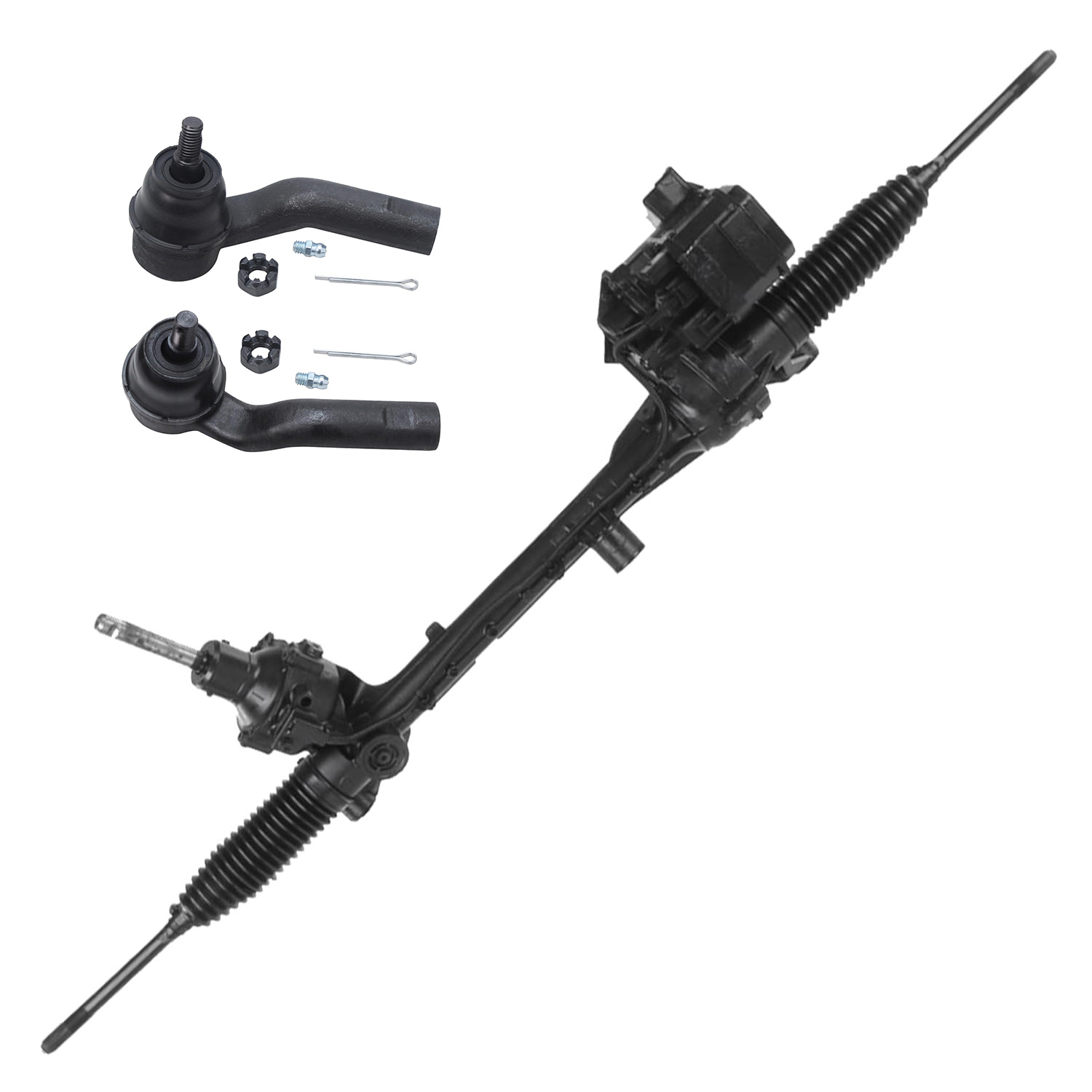 Front Electric Steering Rack and Pinion Outer Tie Rods Suspension Kit