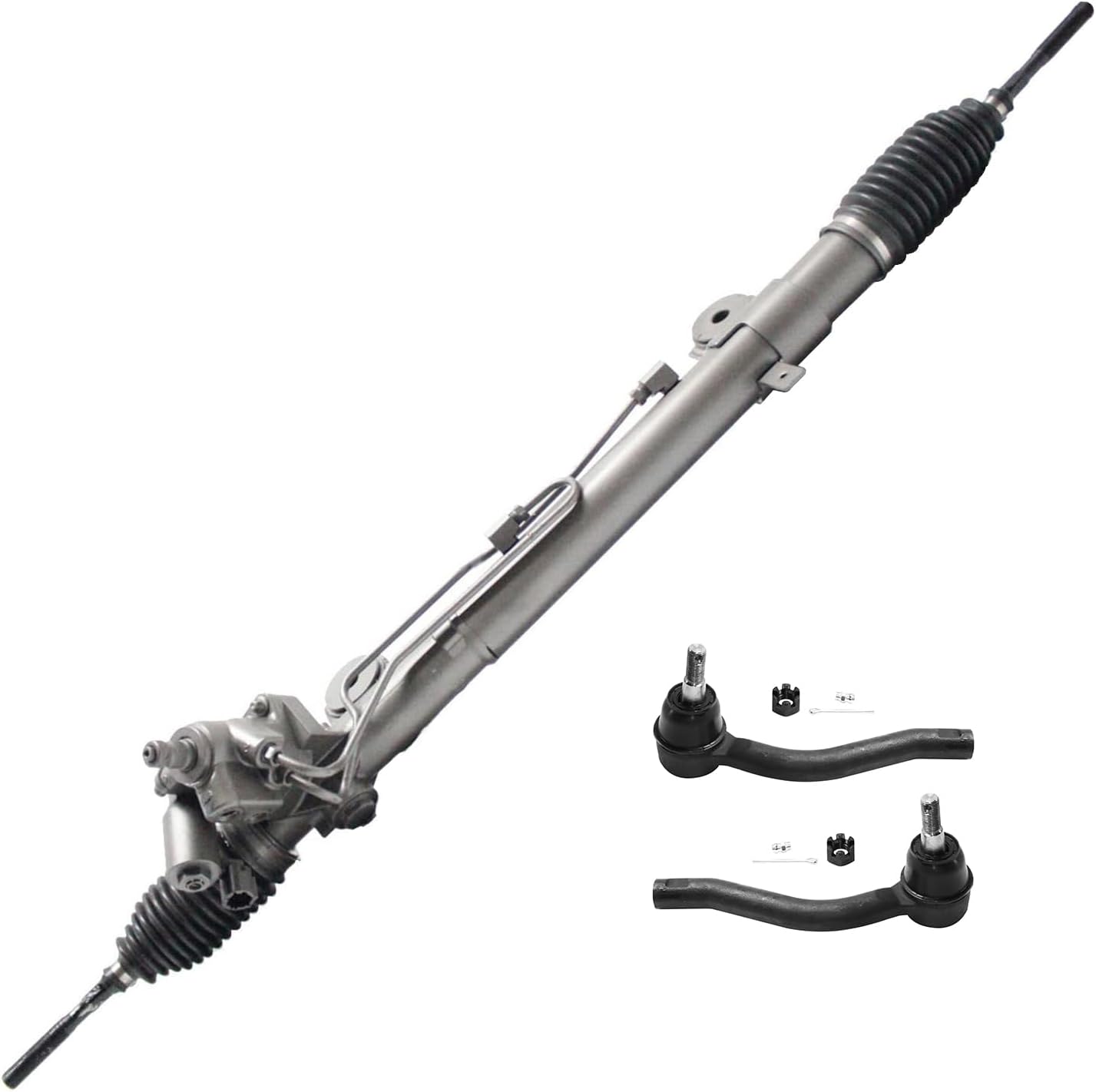 Front Power Steering Rack and Pinion Outer Tie Rods Suspension Kit