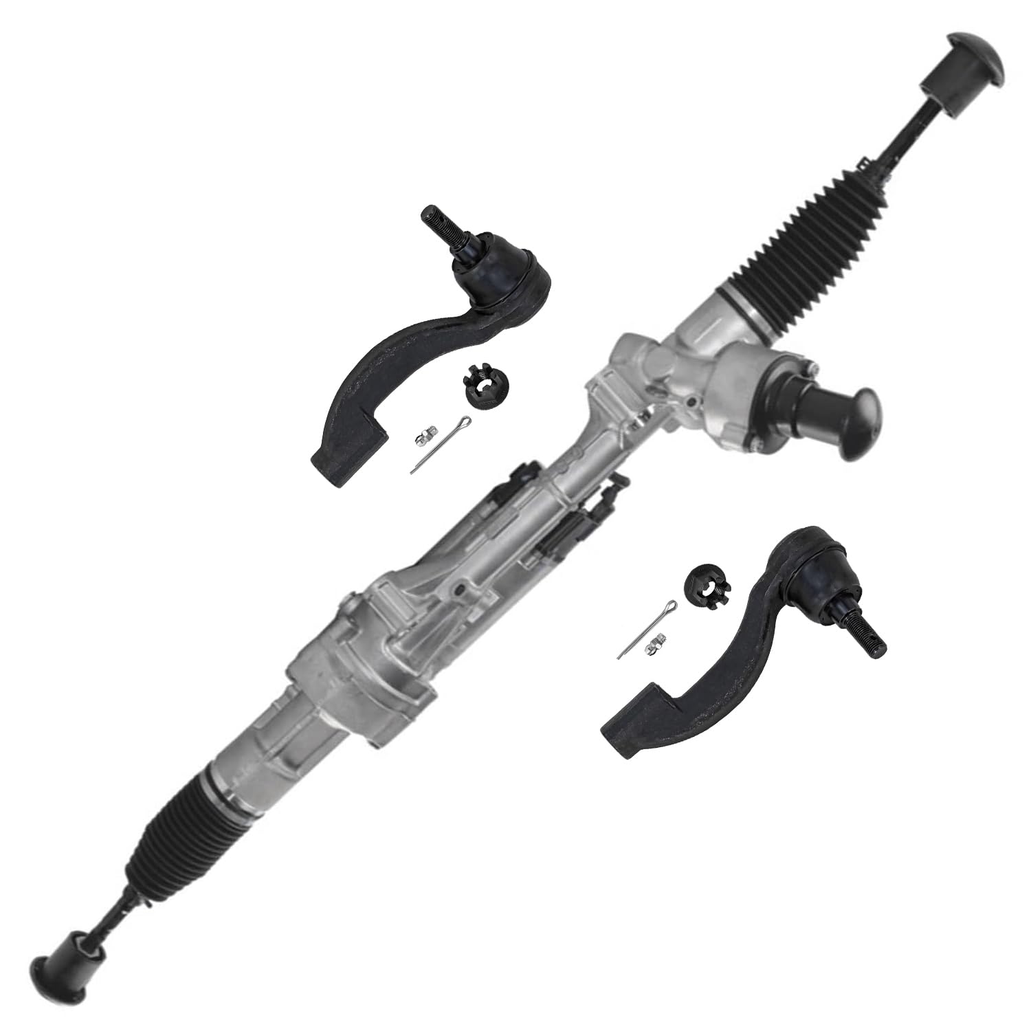 Front Electric Steering Rack and Pinion Outer Tie Rods Suspension Kit