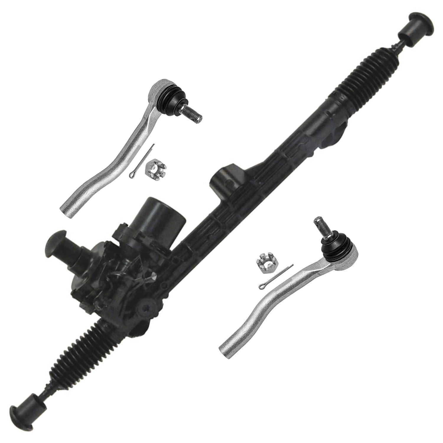 Front Electric Steering Rack and Pinion Outer Tie Rods Suspension Kit