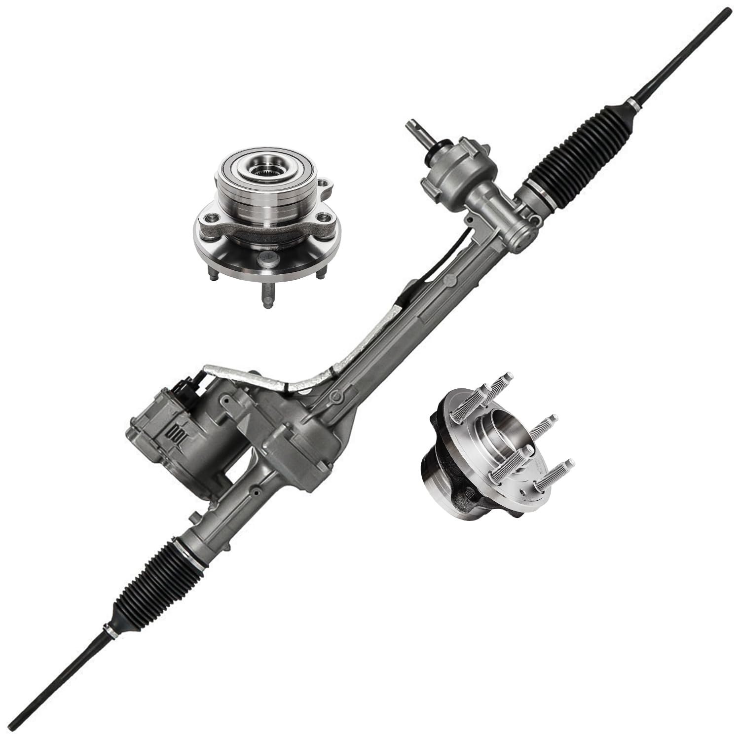 Front Electric Steering Rack and Pinion Wheel Hub and Bearings Kit