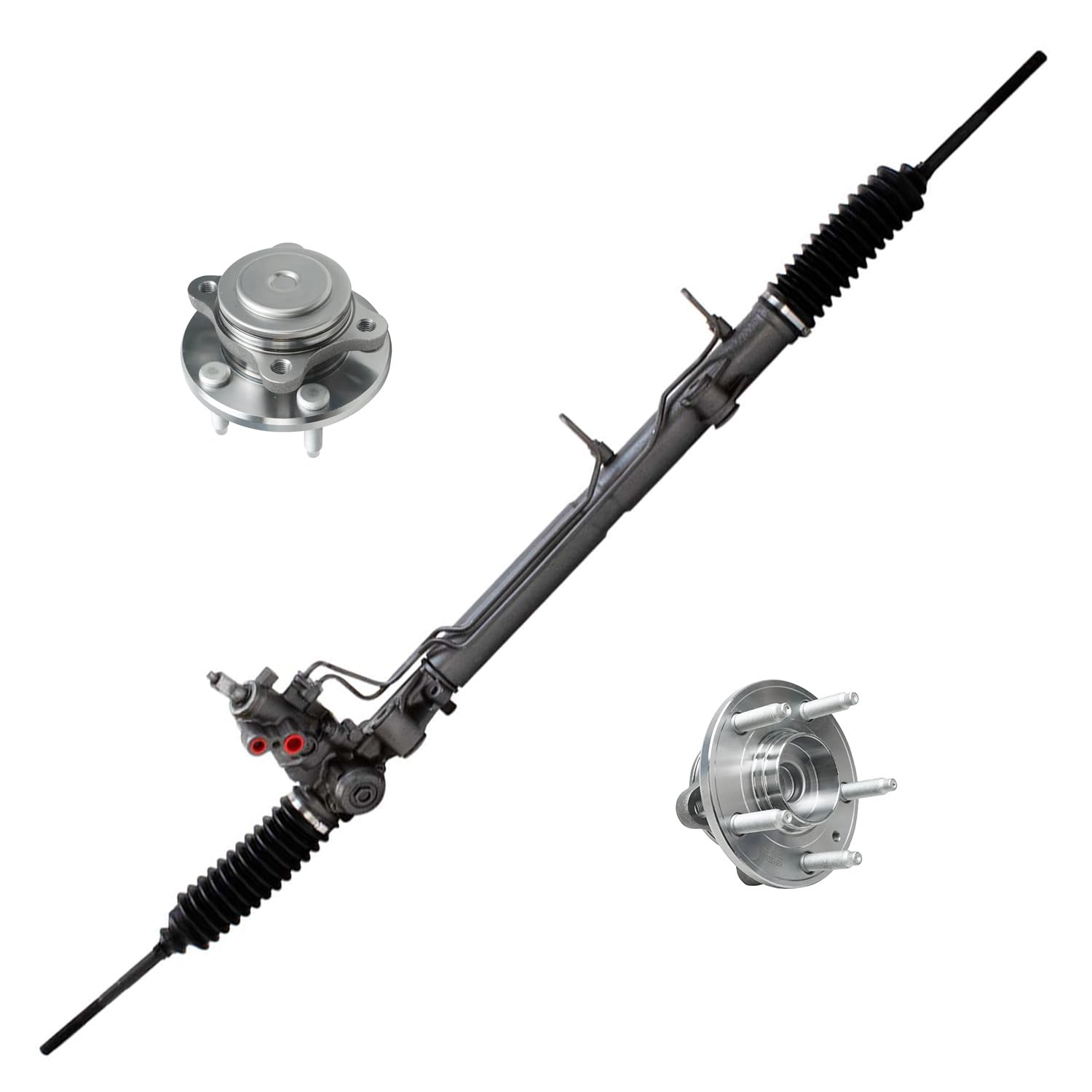 Front Power Steering Rack and Pinion Rear Wheel Hub and Bearings Kit