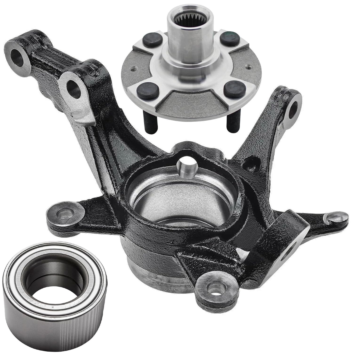 Front Passenger Side Steering Knuckle and Wheel Hub Bearings Kit