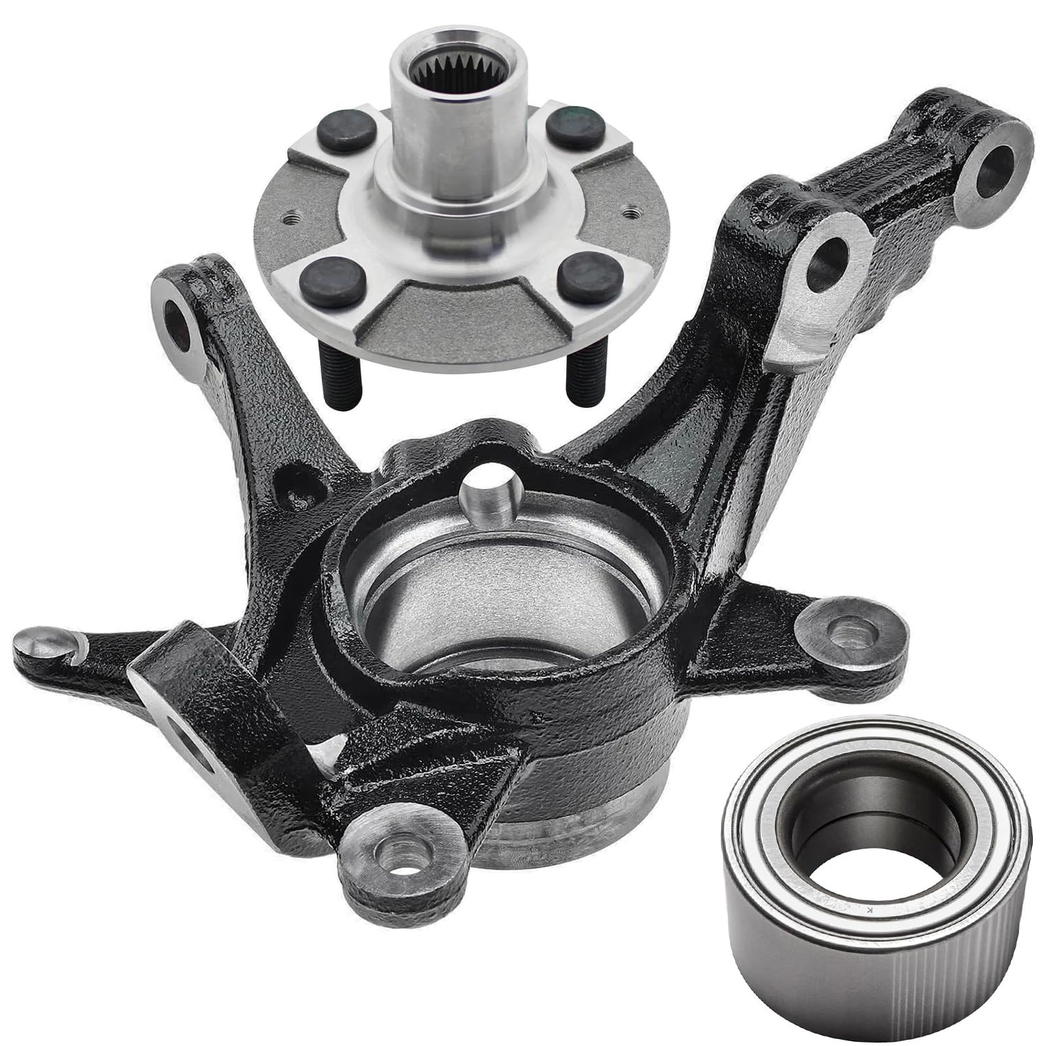 Front Driver Side Steering Knuckle and Wheel Hub Bearings Kit