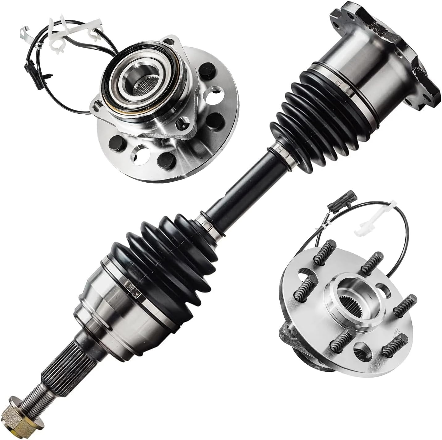 Front CV Axle Wheel Hub and Bearings Kit